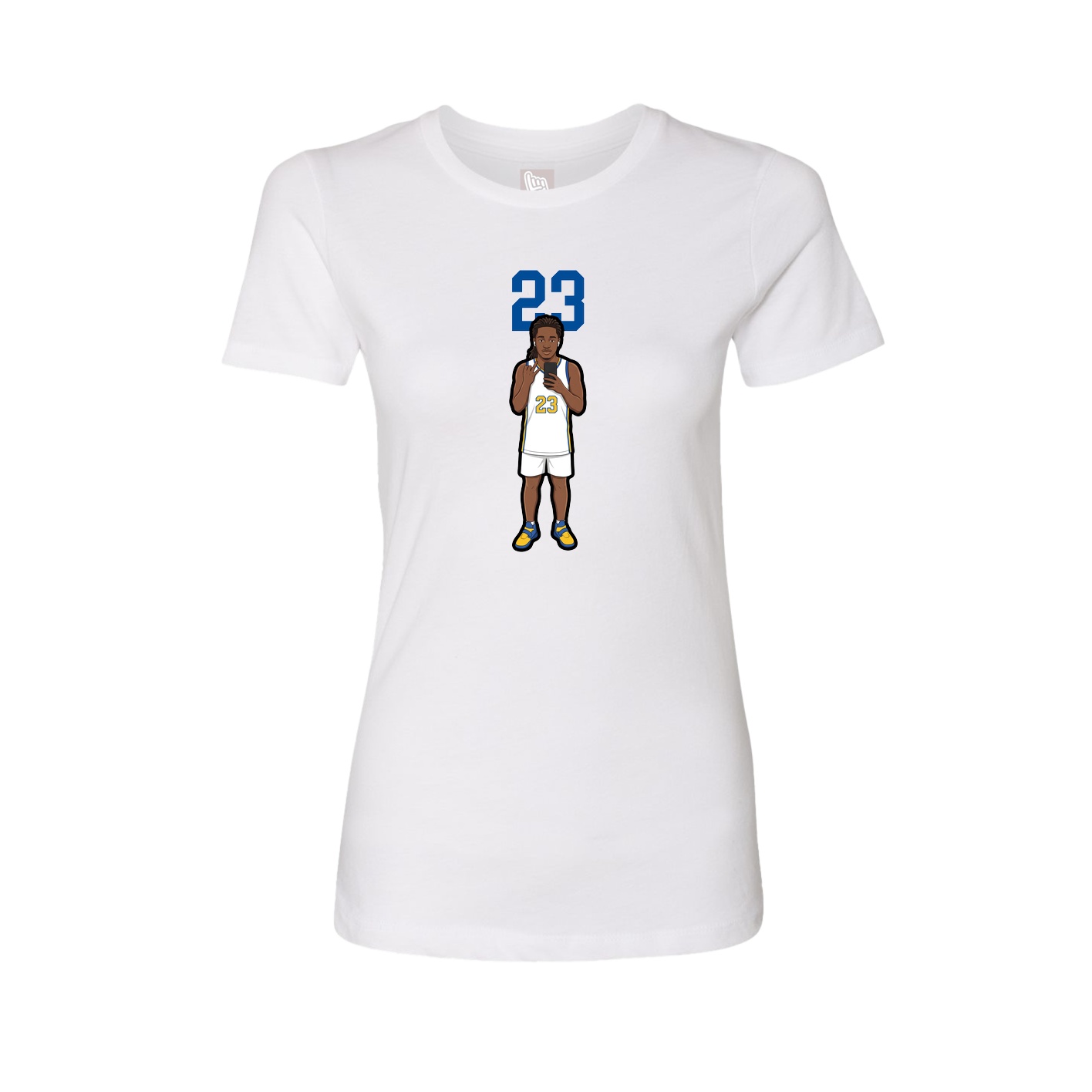 Fitted Women's Tee — Number Top in White