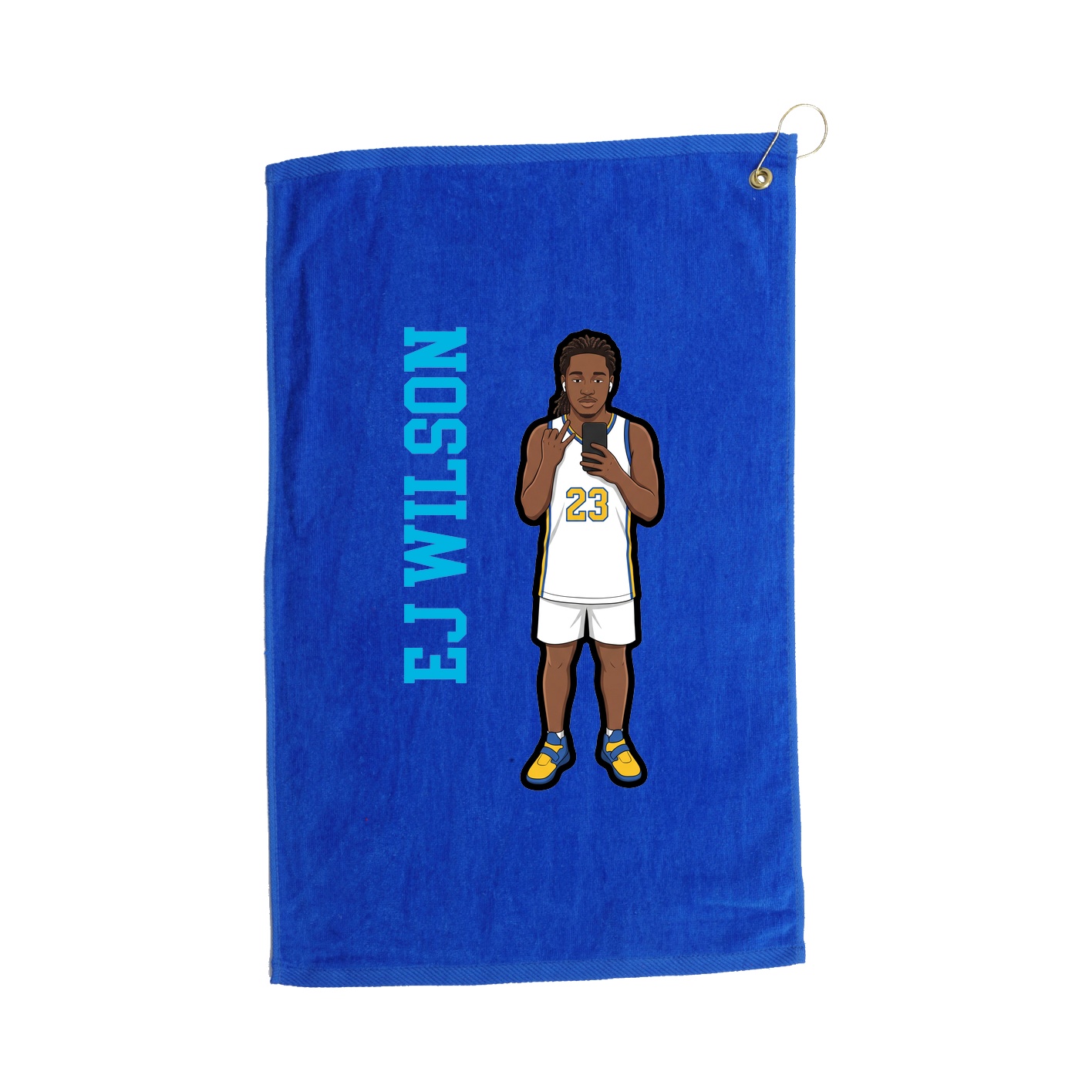 Golf Towel — Name Vertical in Royal