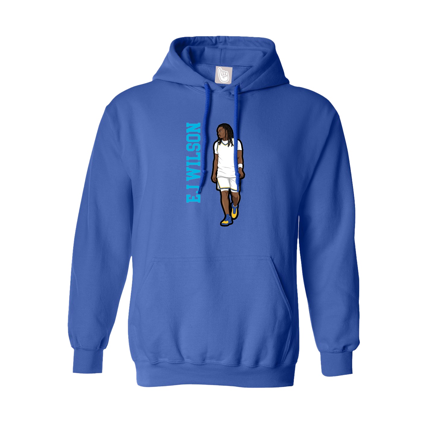 Youth Hoodie — Name Vertical in Royal