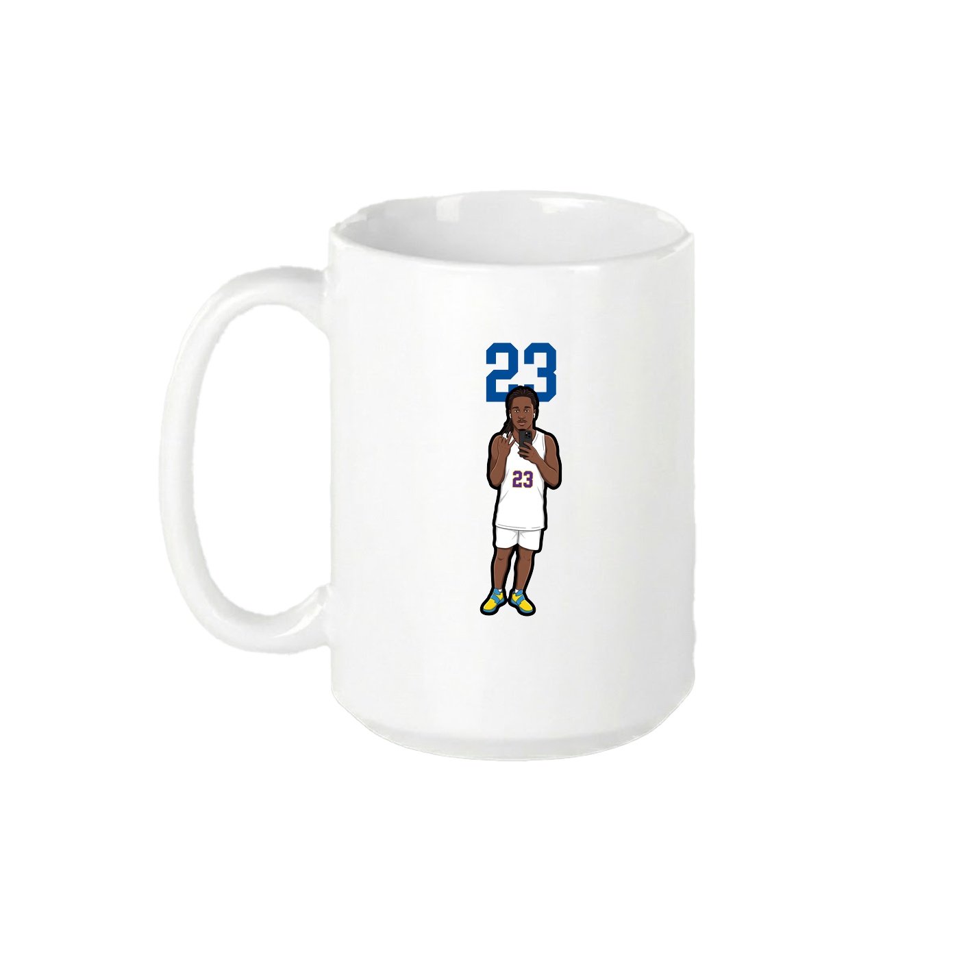 15oz Coffee Mug — Number Top in White