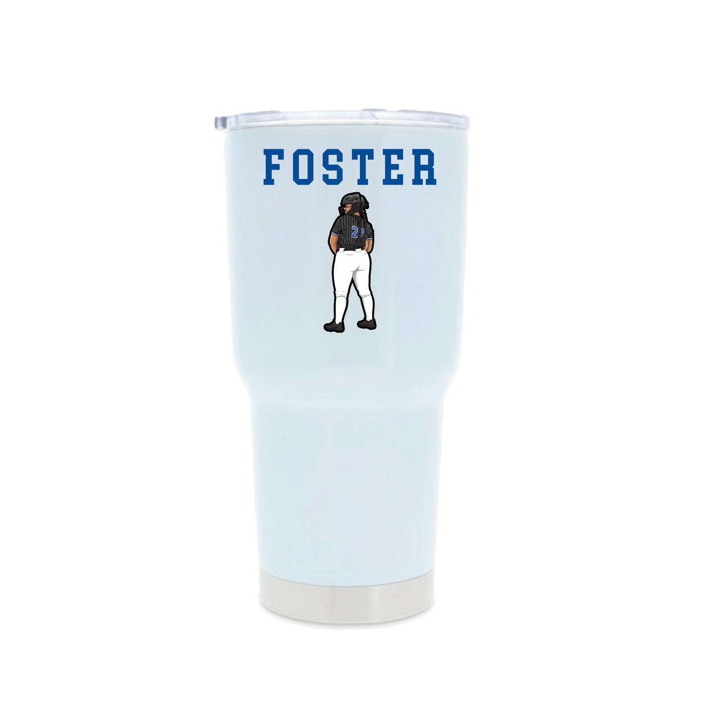 30oz Stainless Steel Tumbler — Shirsey in White