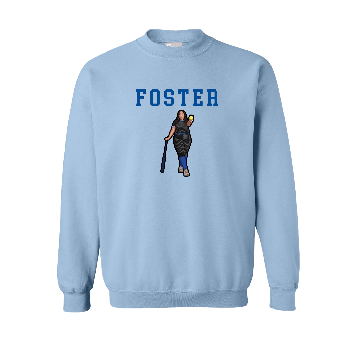 Fleece Crew — Shirsey in Light Blue