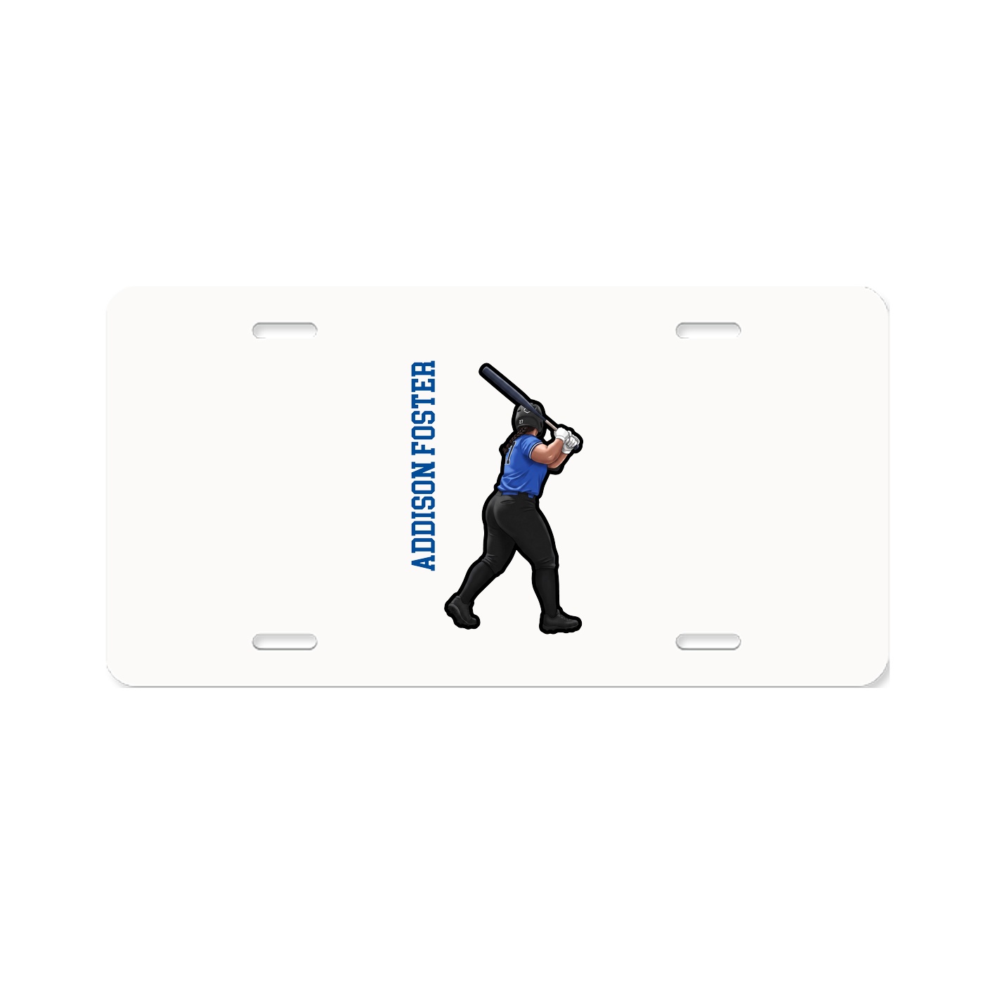 License Plate — Name Vertical in Classic