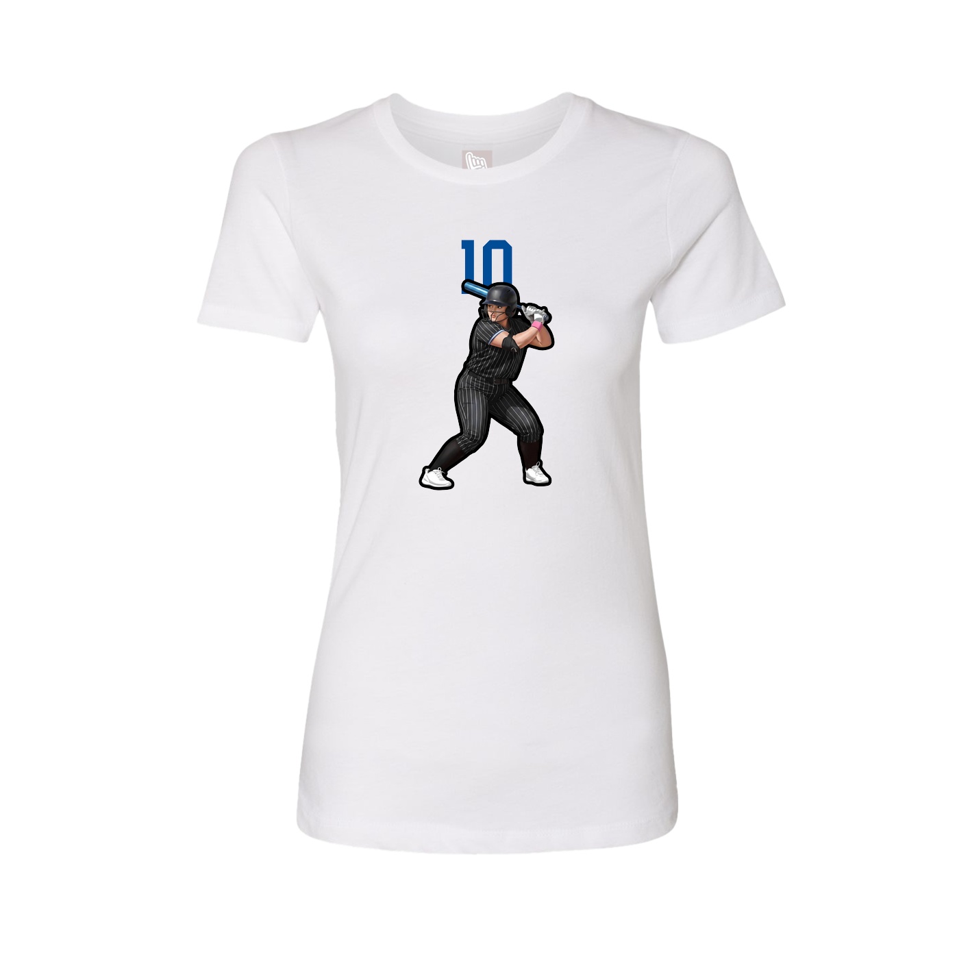 Fitted Women's Tee — Number Top in White