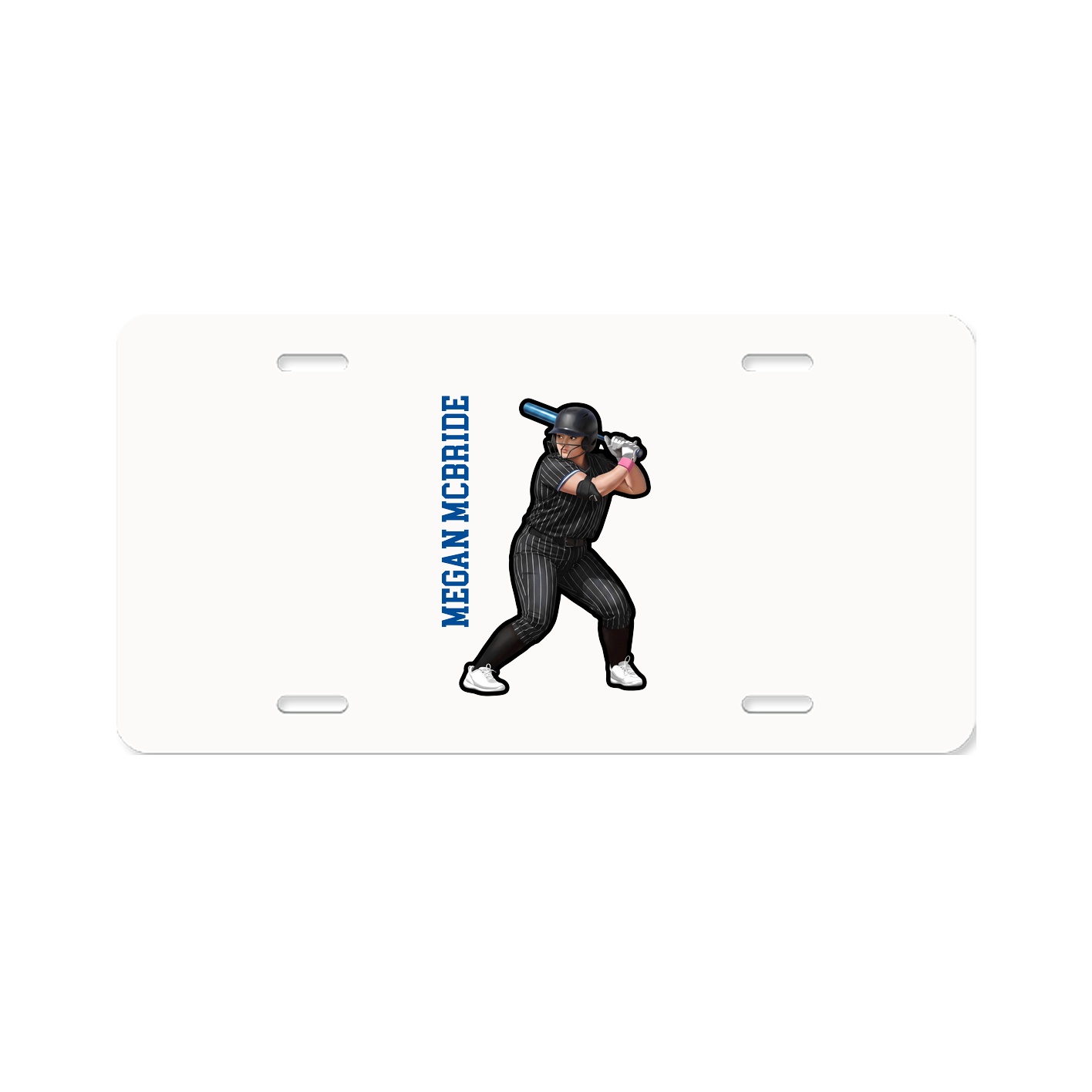 License Plate — Name Vertical in Classic