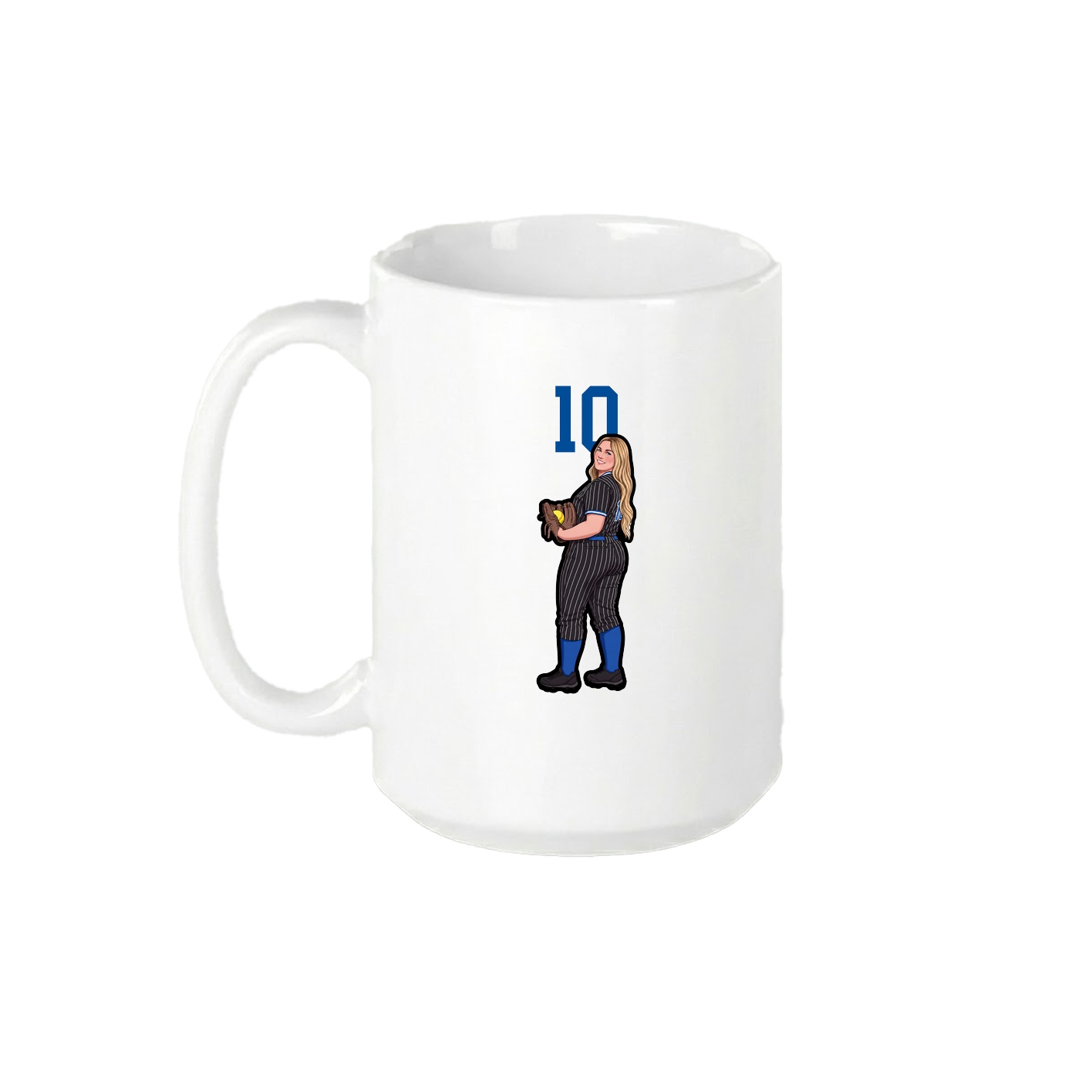 15oz Coffee Mug — Number Top in White