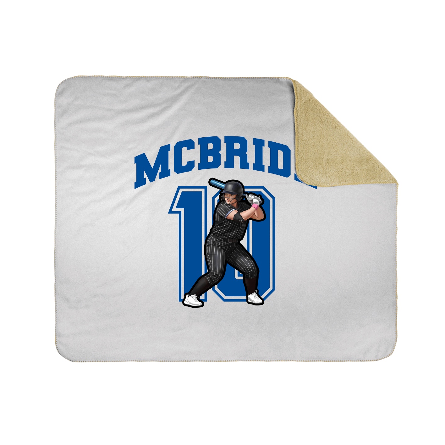 Throw Blanket — Number in White