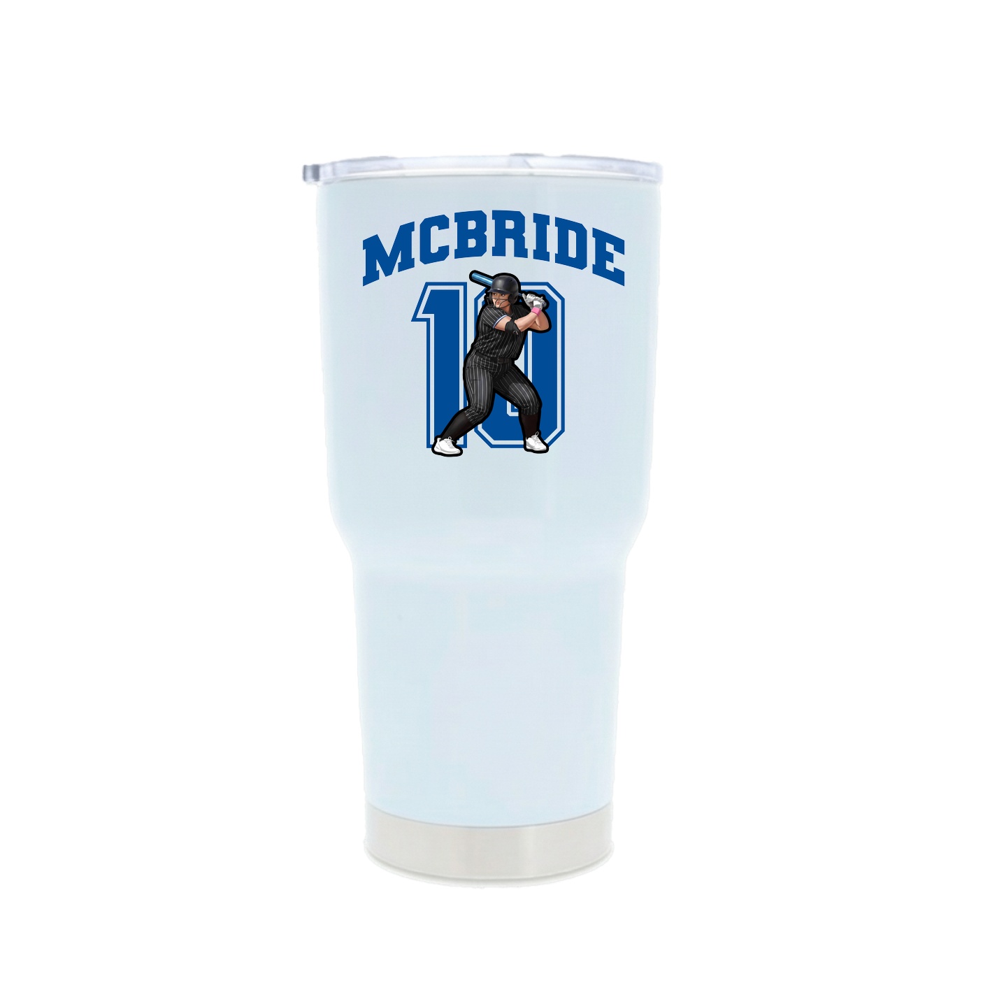 30oz Stainless Steel Tumbler — Number in White