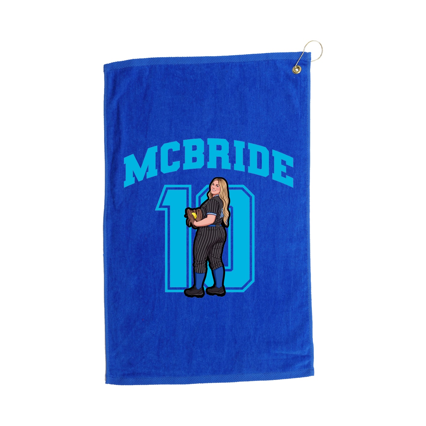 Golf Towel — Number in Royal