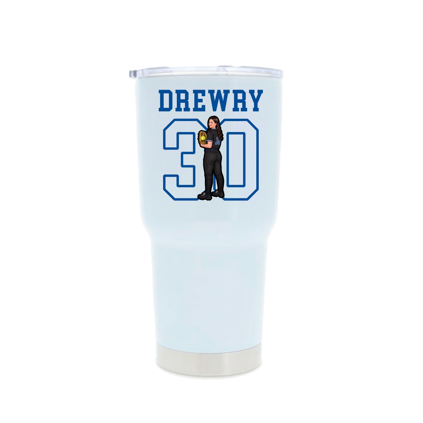 30oz Stainless Steel Tumbler — Shirsey in White