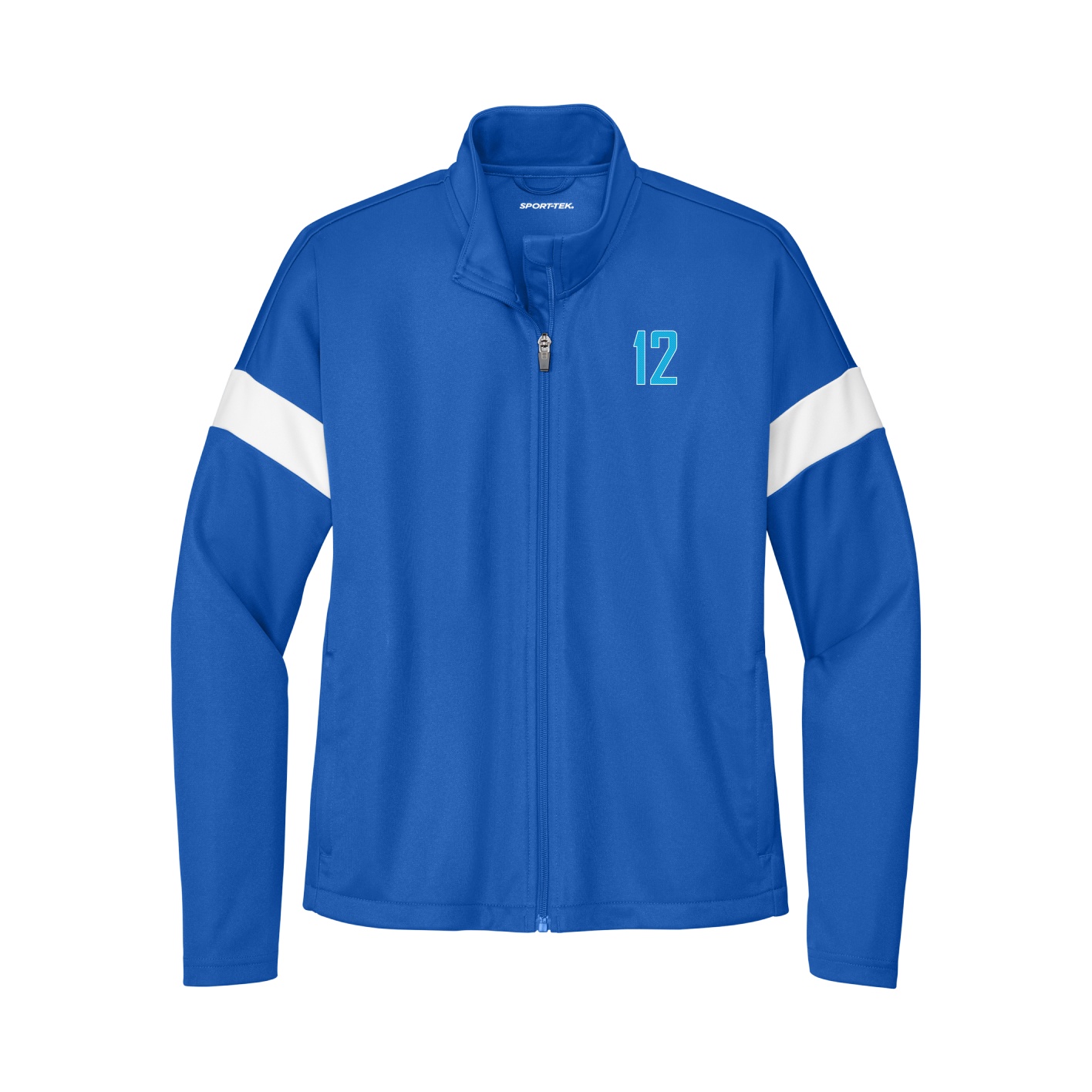 Womens Team Travel Full-Zip Jacket — Front Shirsy in Royal/White