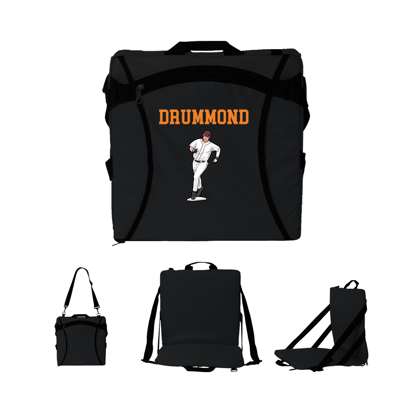 Folding Stadium Seat — Shirsey in Black