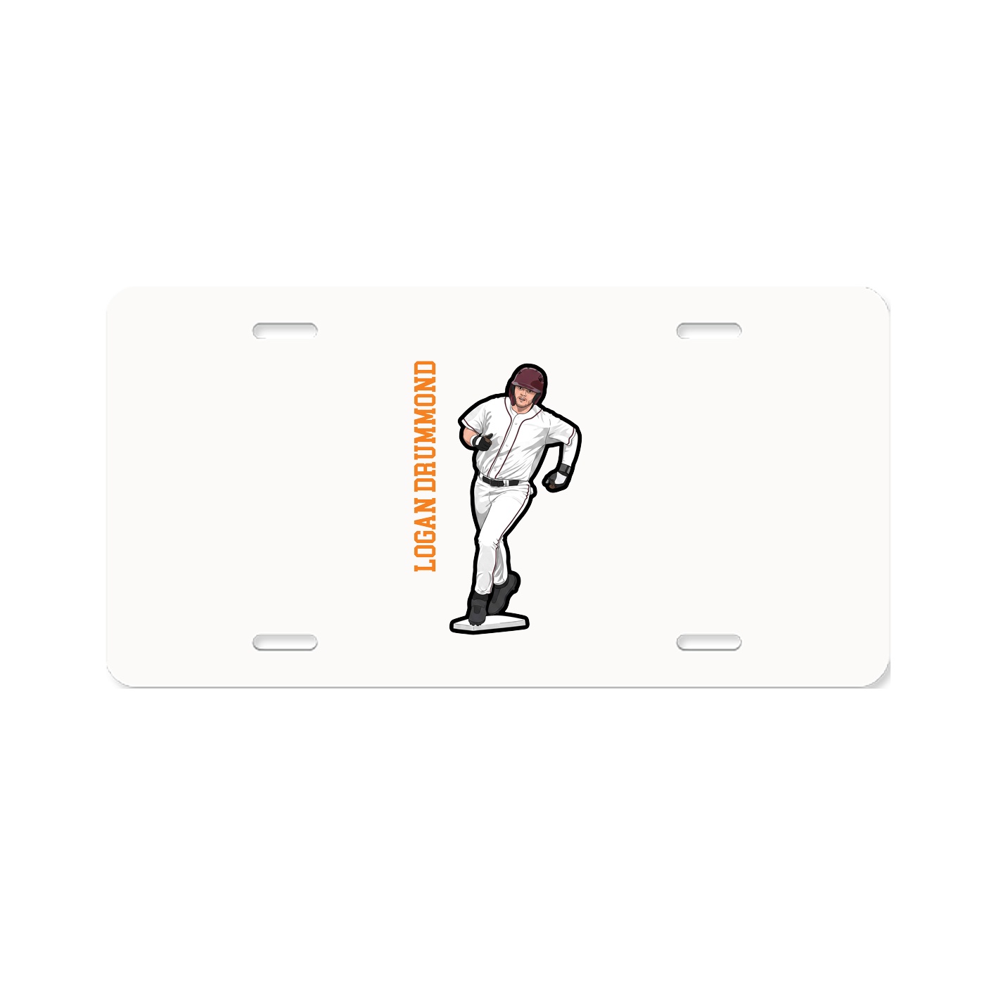 License Plate — Name Vertical in Classic