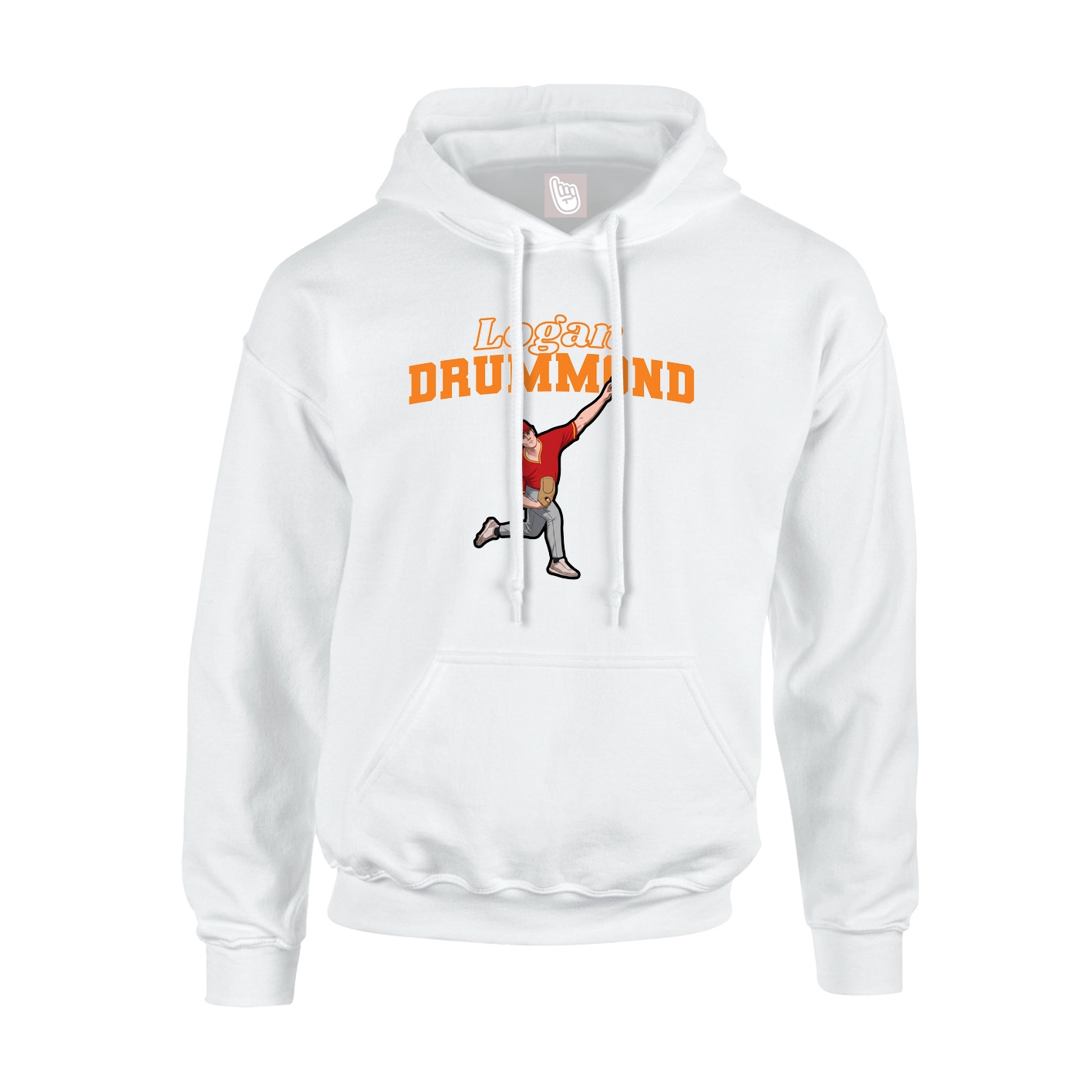 Hoodie — Name Arch in White