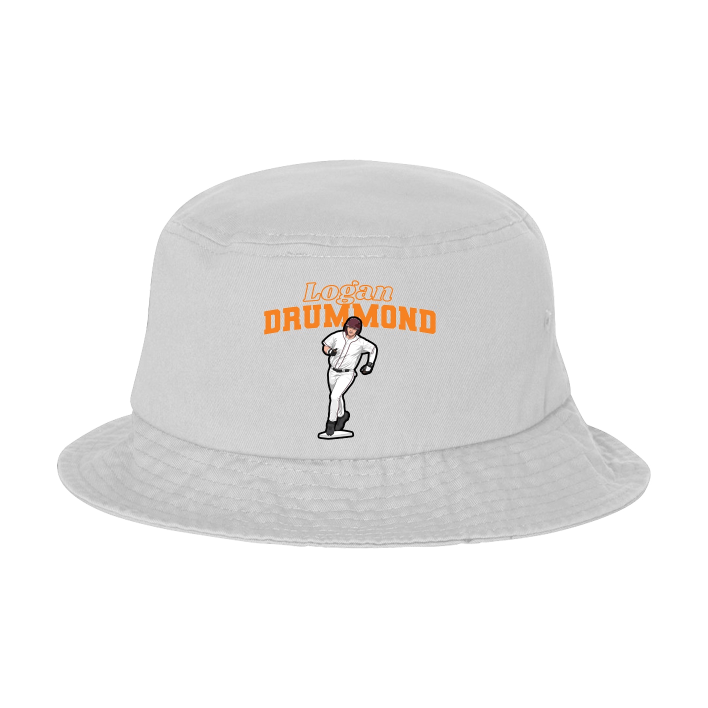 Bucket Cap — Name Arch in White
