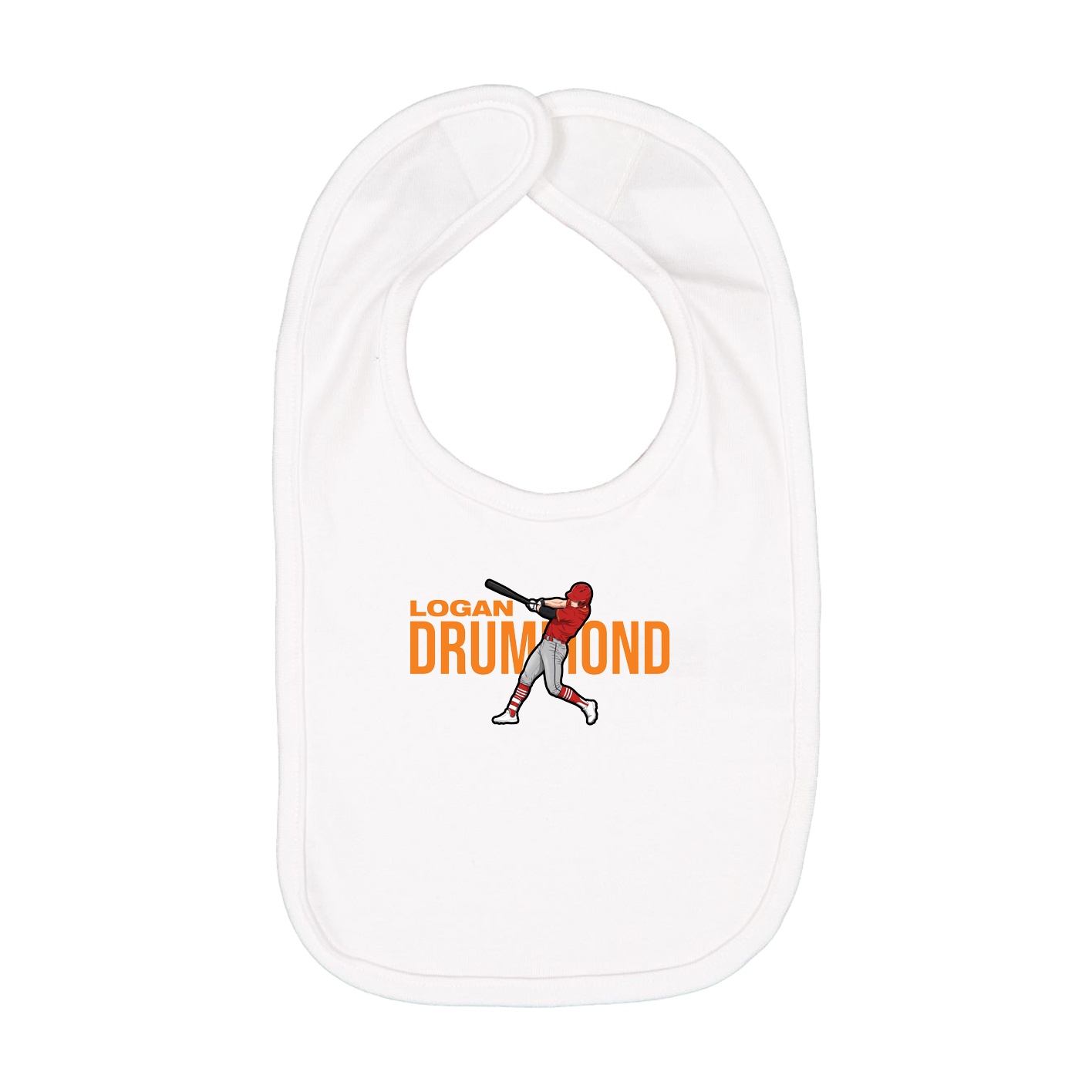 Infant Bib — Player Name in White