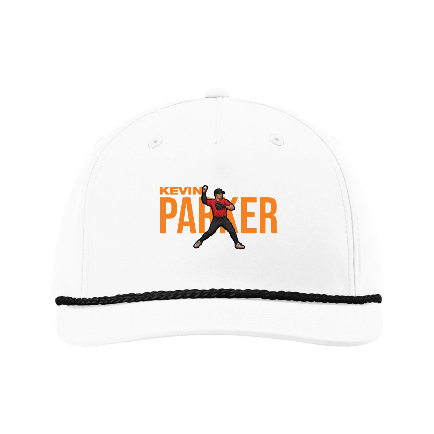 Five-Panel Classic Rope Cap — Player Name in White