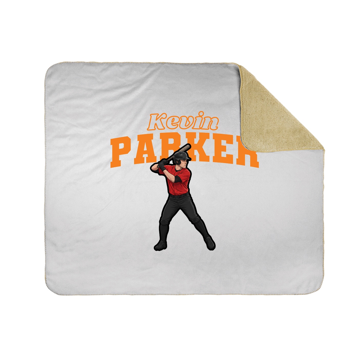 Throw Blanket — Name Arch in White