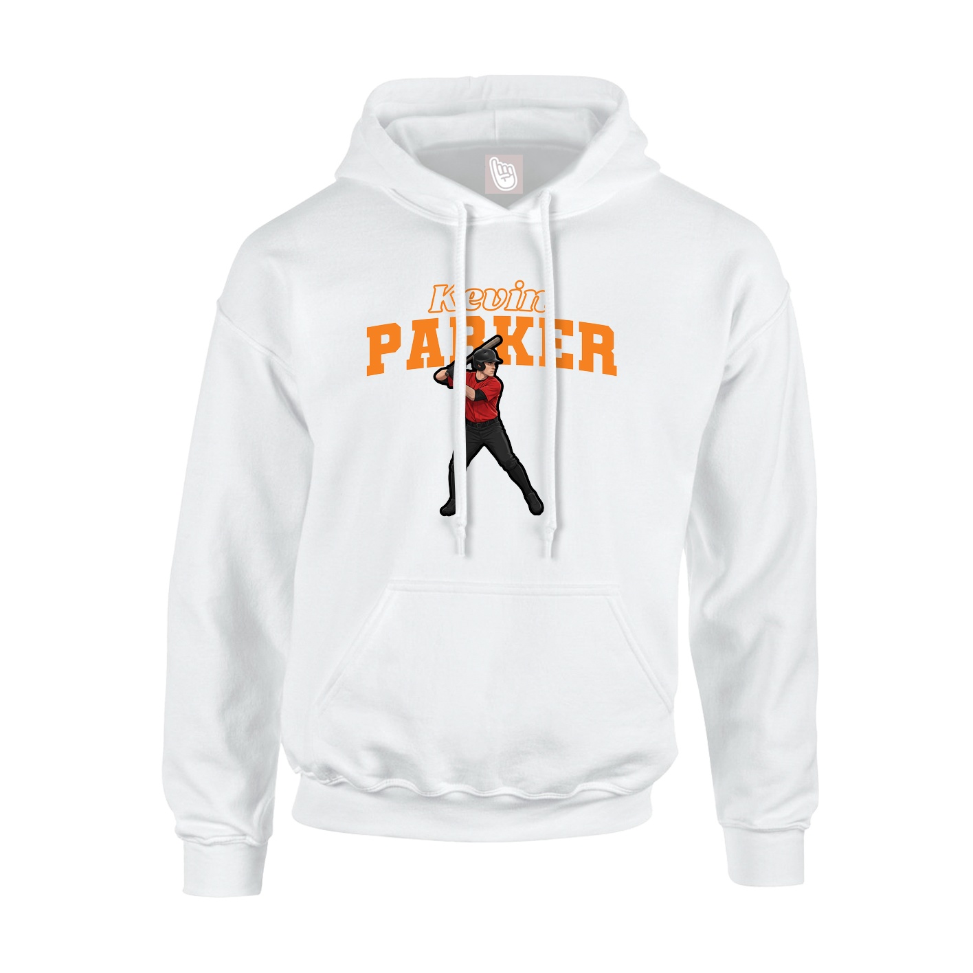 Hoodie — Name Arch in White