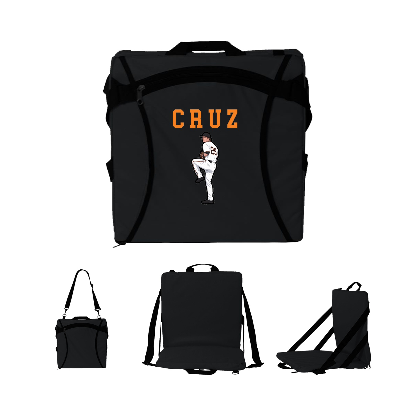 Folding Stadium Seat — Shirsey in Black