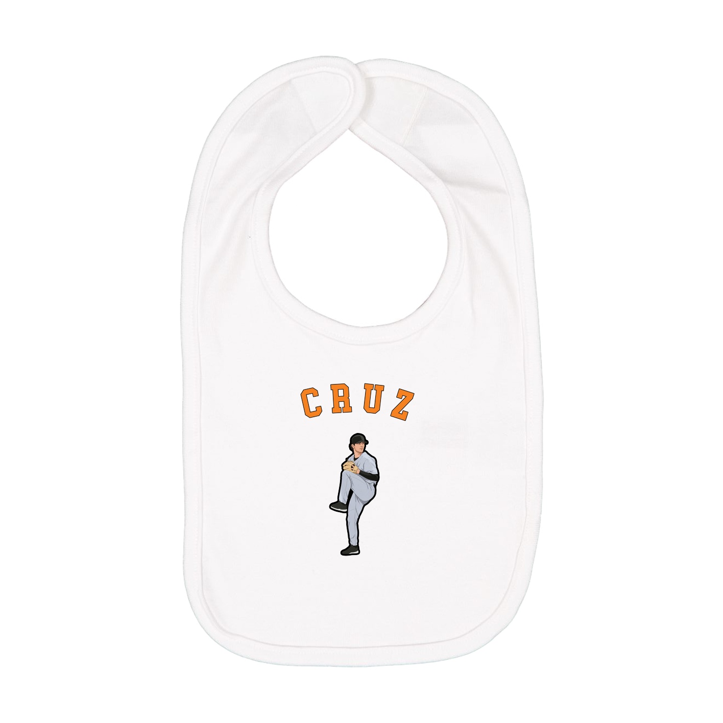 Infant Bib — Shirsey Arch in White