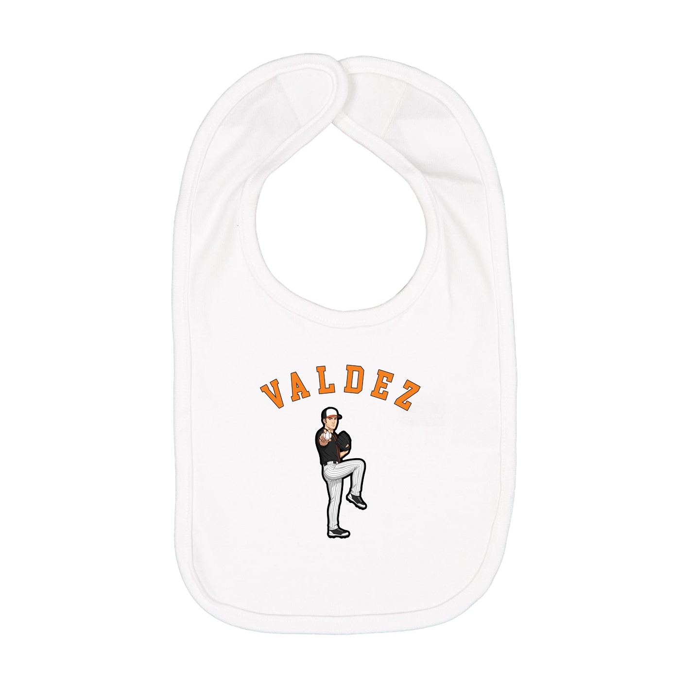 Infant Bib — Shirsey Arch in White