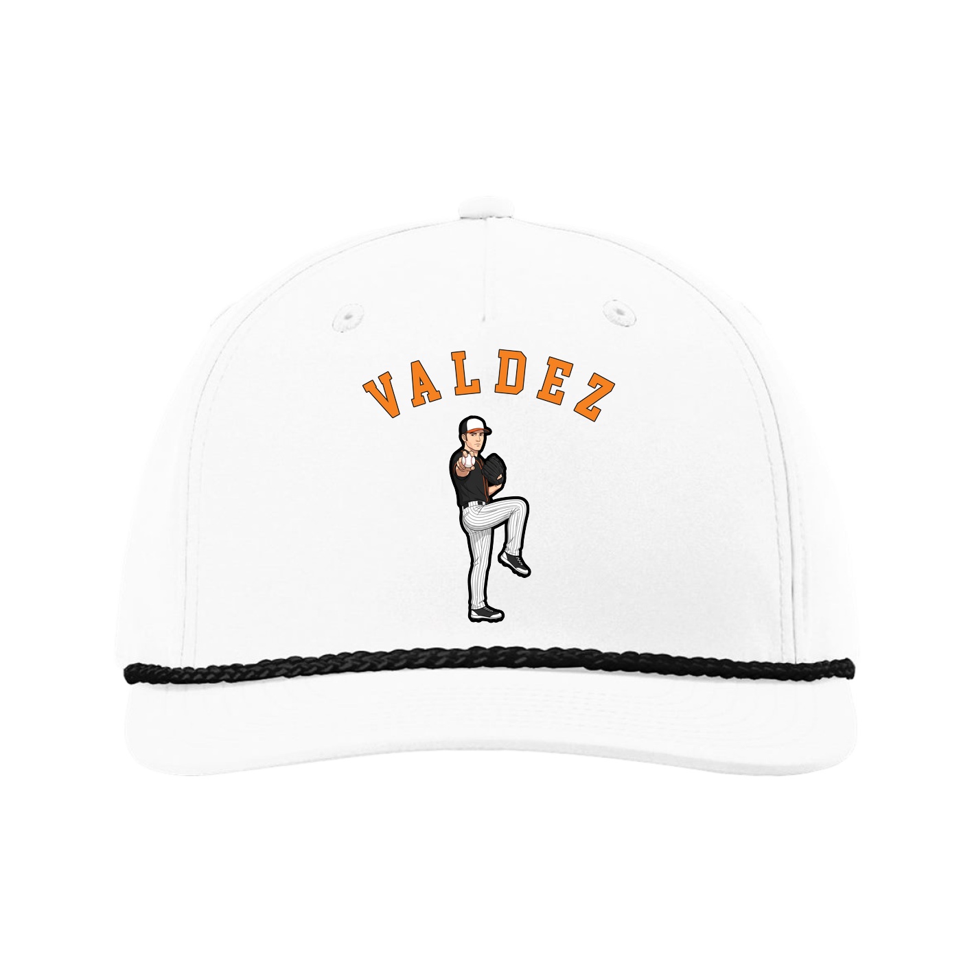 Five-Panel Classic Rope Cap — Shirsey Arch in White