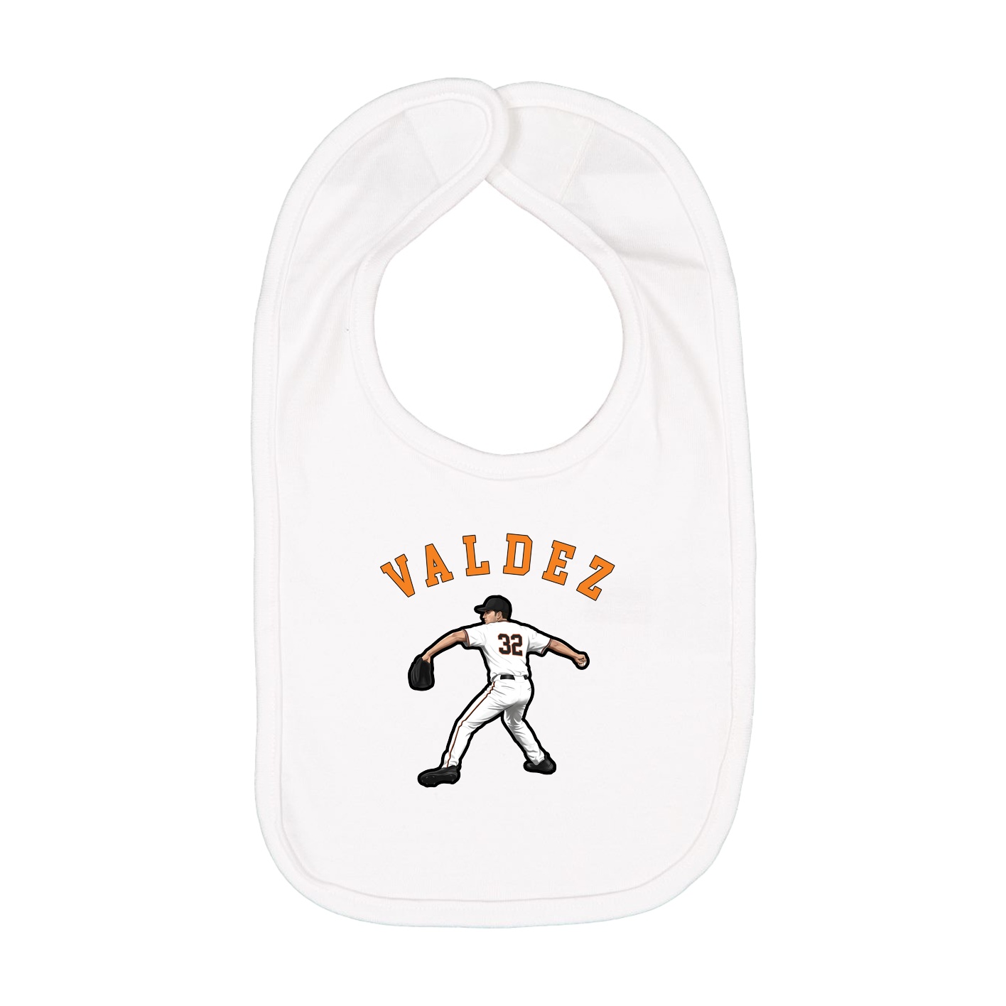 Infant Bib — Shirsey Arch in White