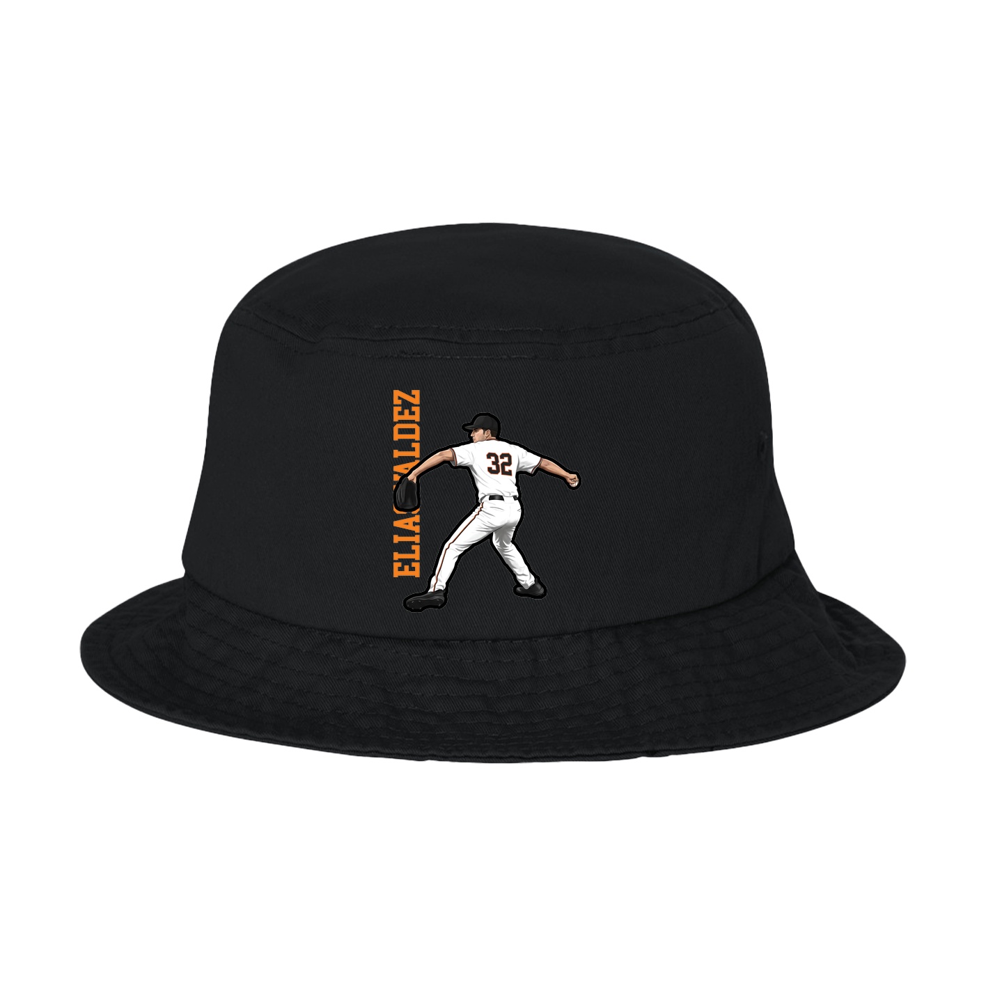 Bucket Cap — Name Vertical in Black
