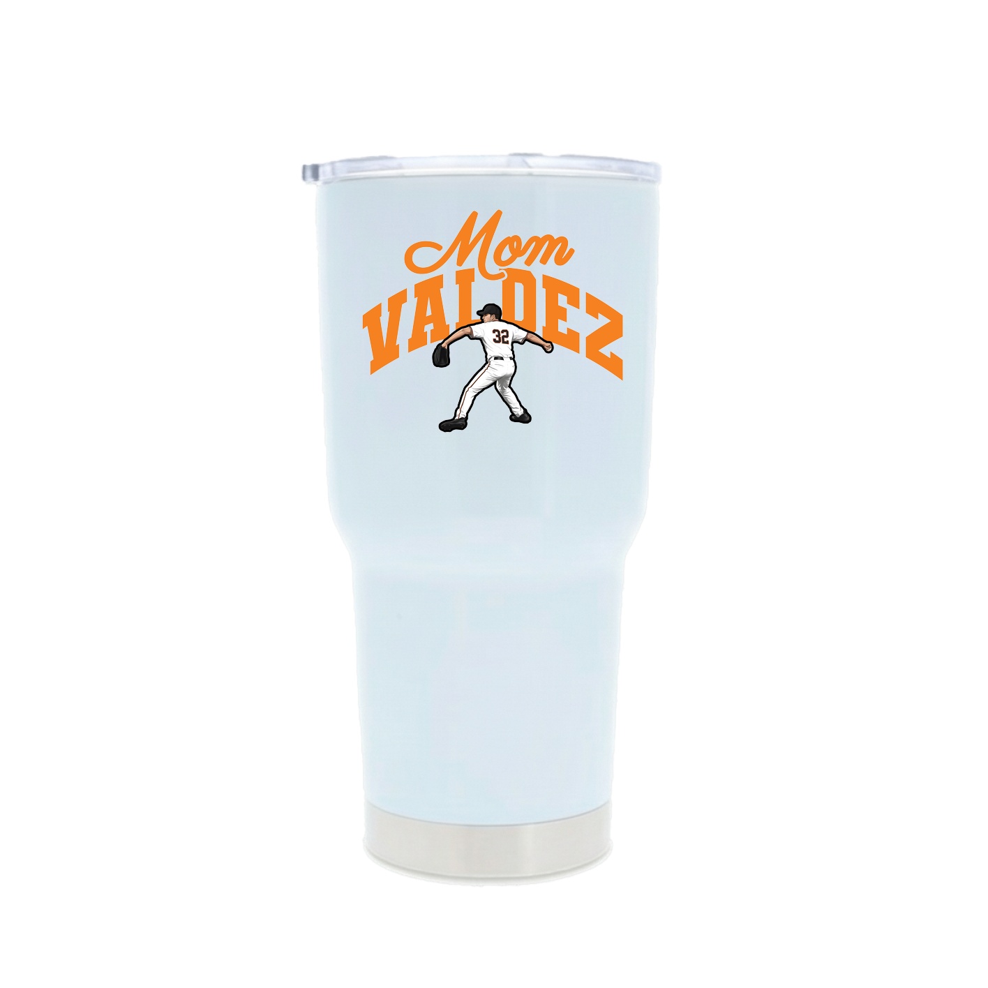 30oz Stainless Steel Tumbler — Mothers Day Arch in White