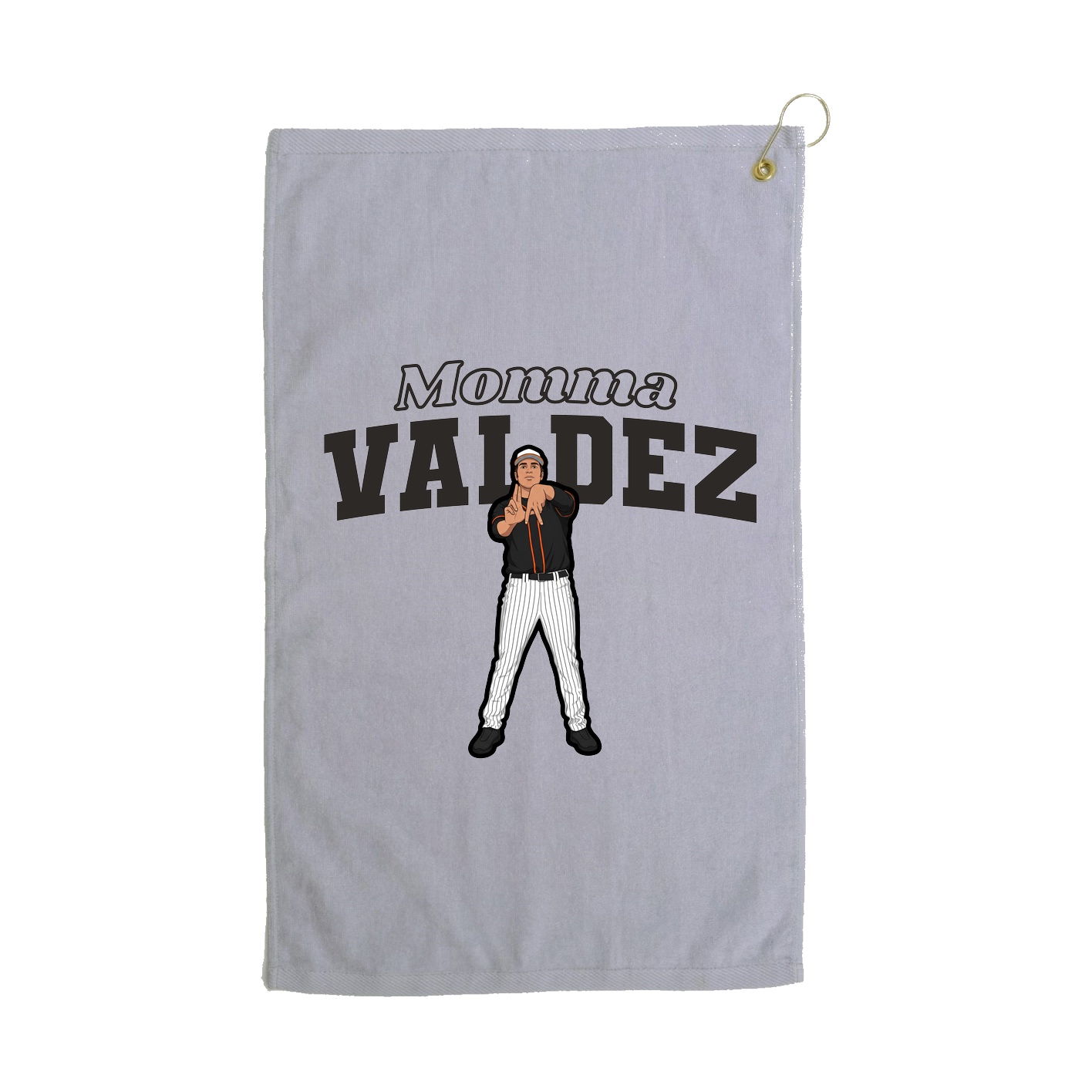 Golf Towel — Mothers Day Block in Grey