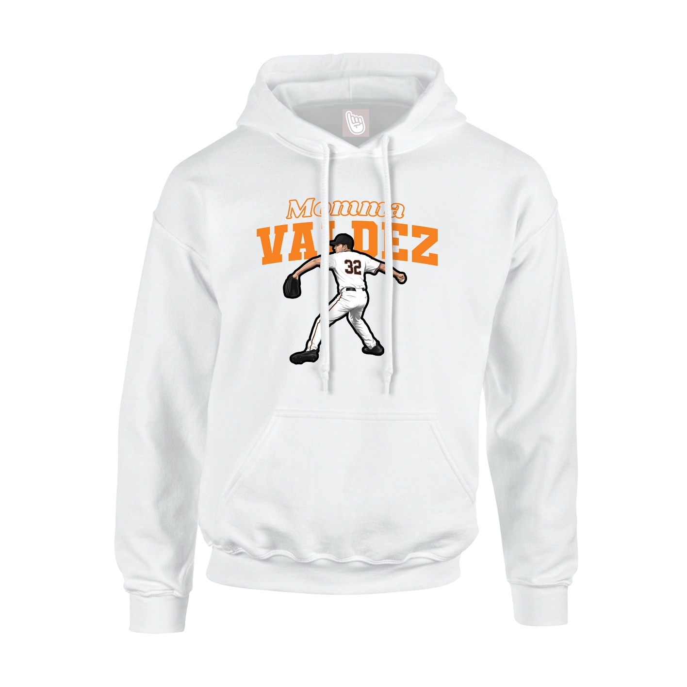 Youth Hoodie — Mothers Day Block in White