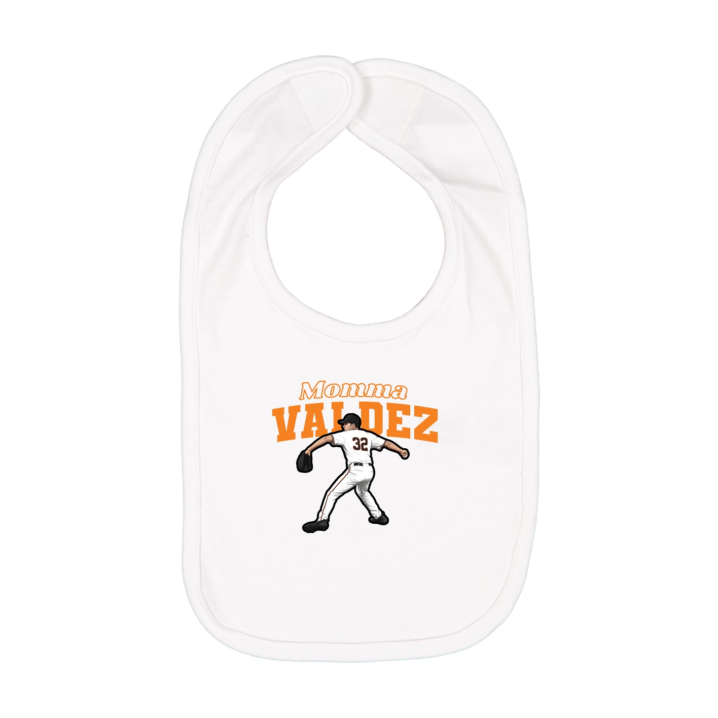 Infant Bib — Mothers Day Block in White