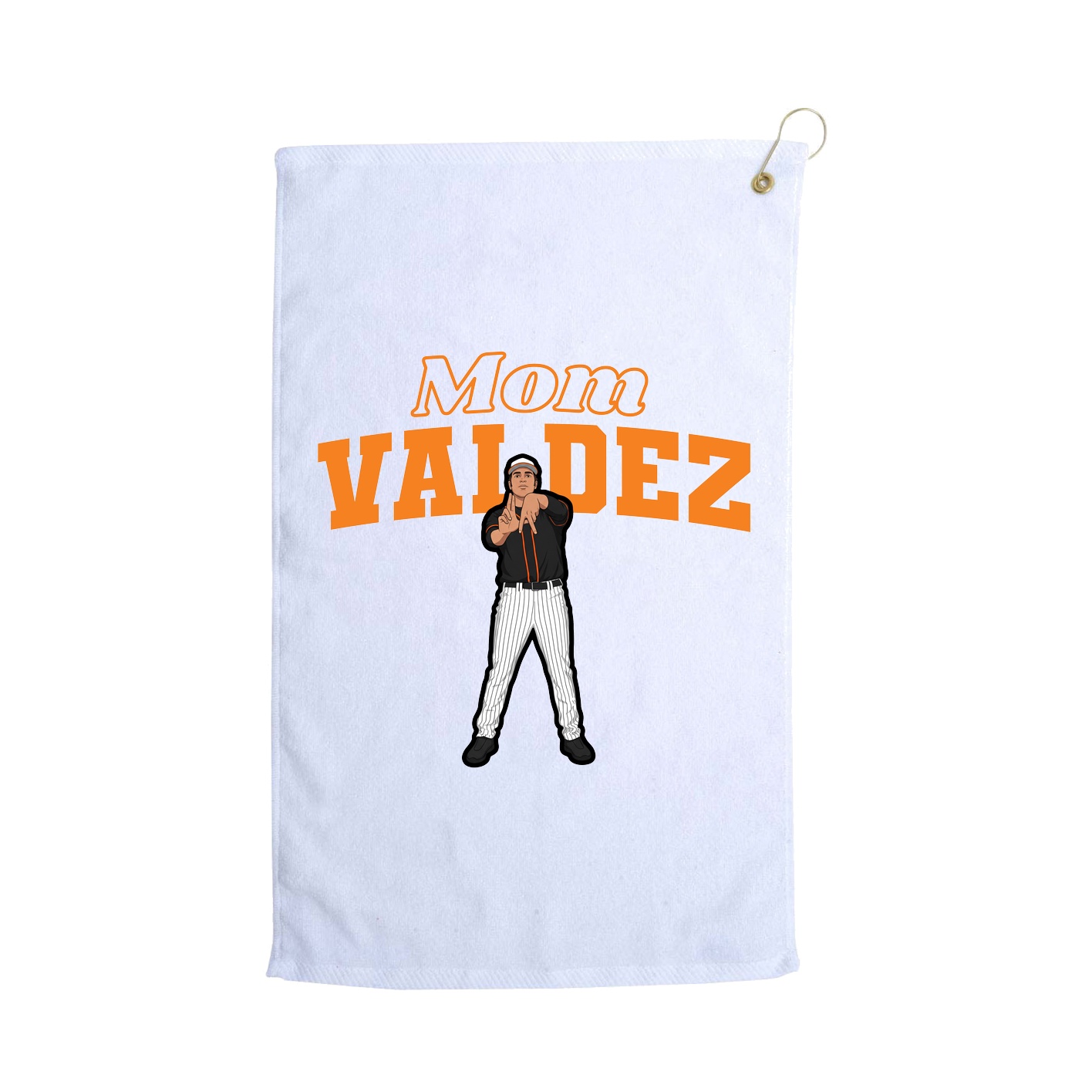 Golf Towel — Mothers Day Block in White