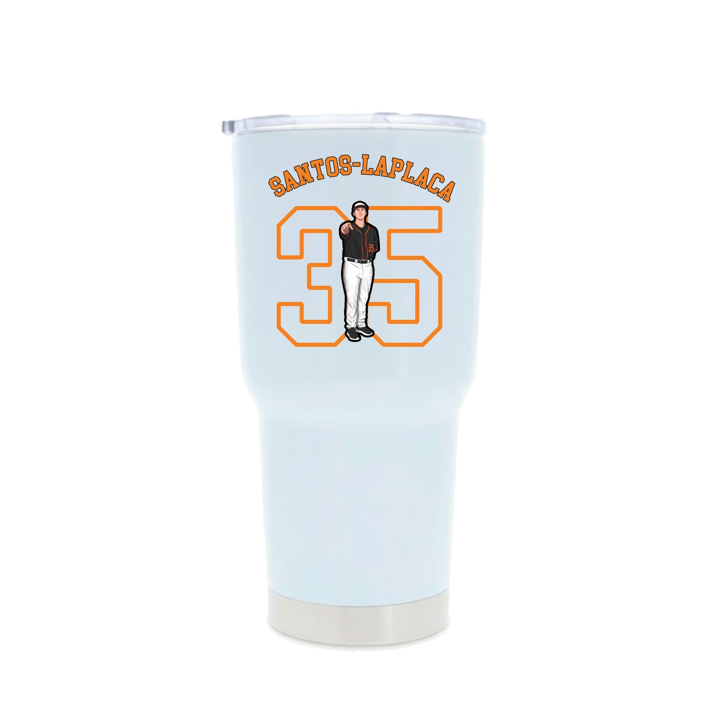 30oz Stainless Steel Tumbler — Shirsey Arch in White