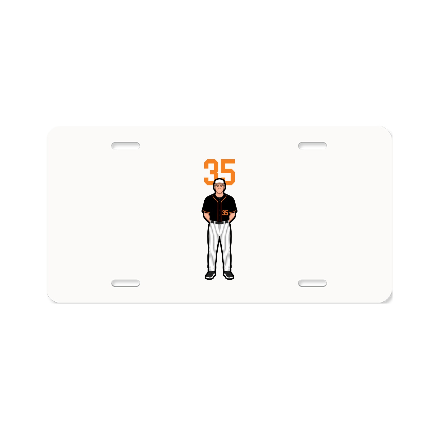 License Plate — Number Top in Classic