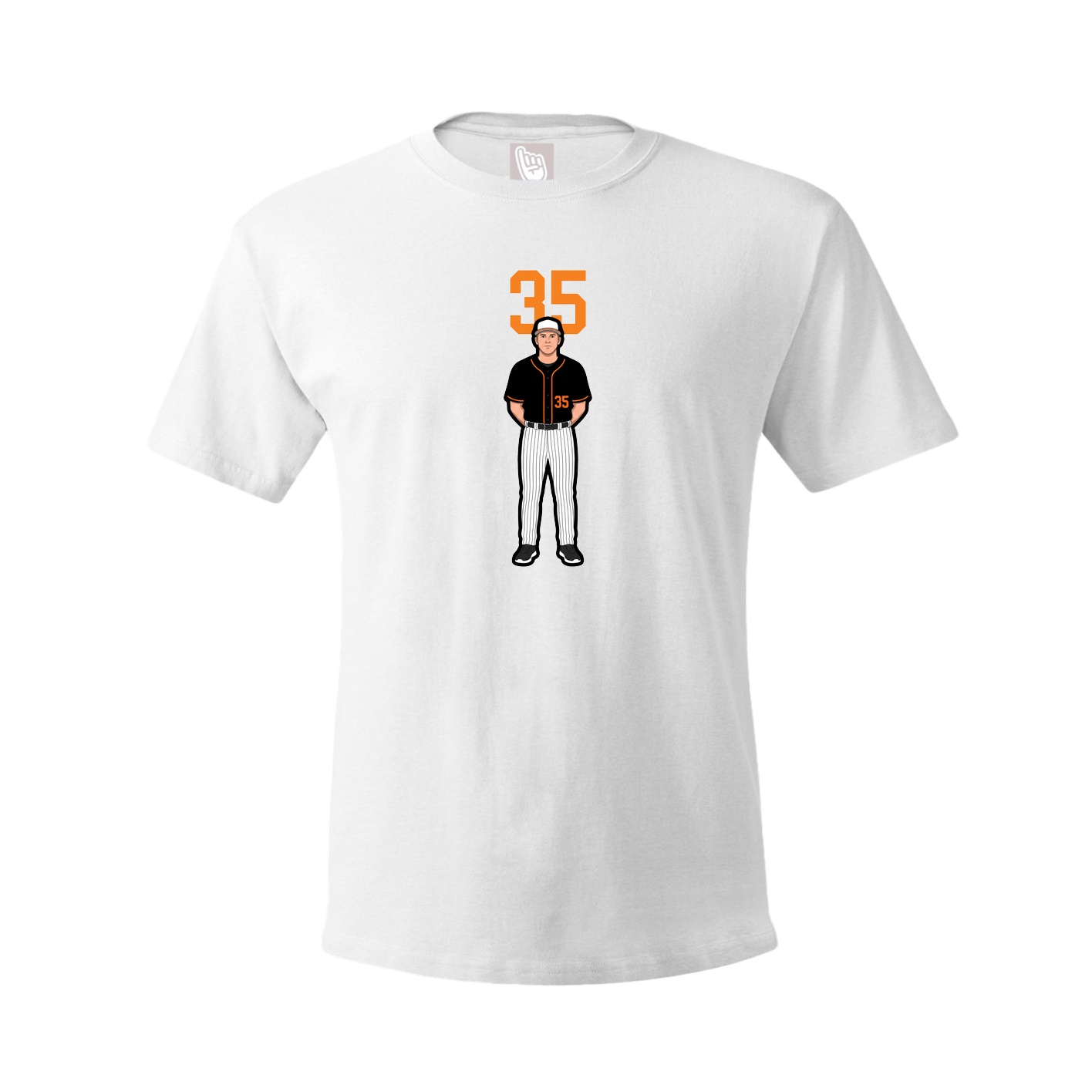 Youth Tee — Number Top in White