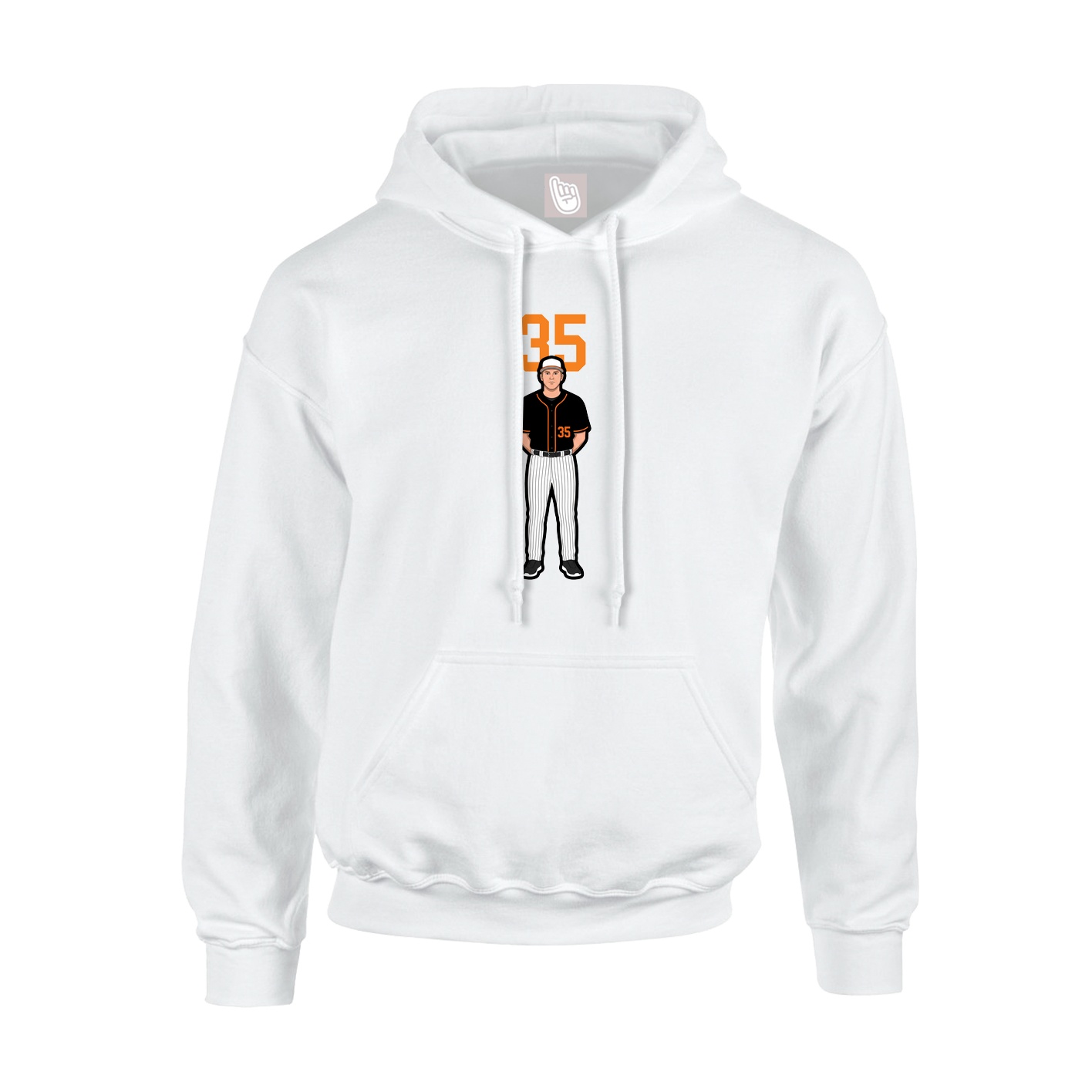 Hoodie — Number Top in White