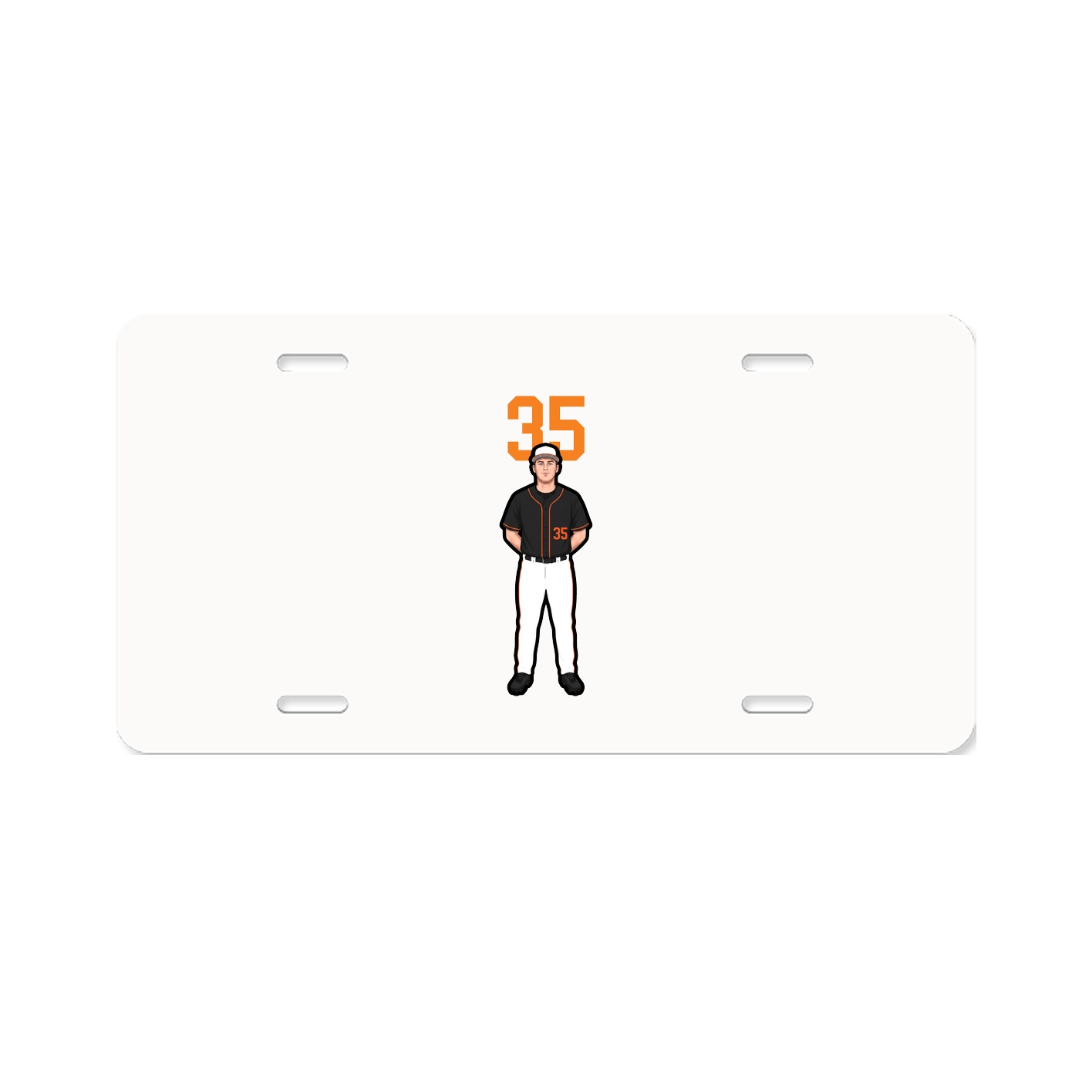 License Plate — Number Top in Classic