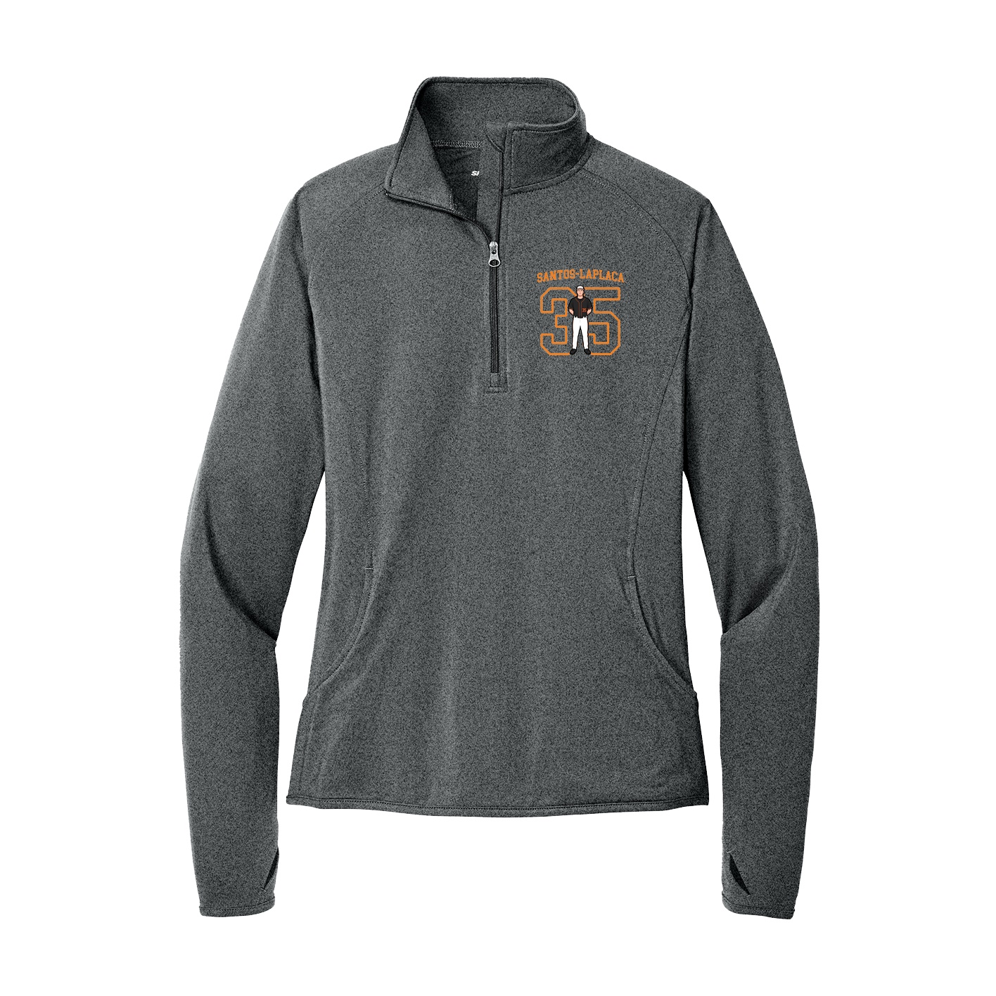 Women's Q-Zip Pullover — Shirsey in Grey