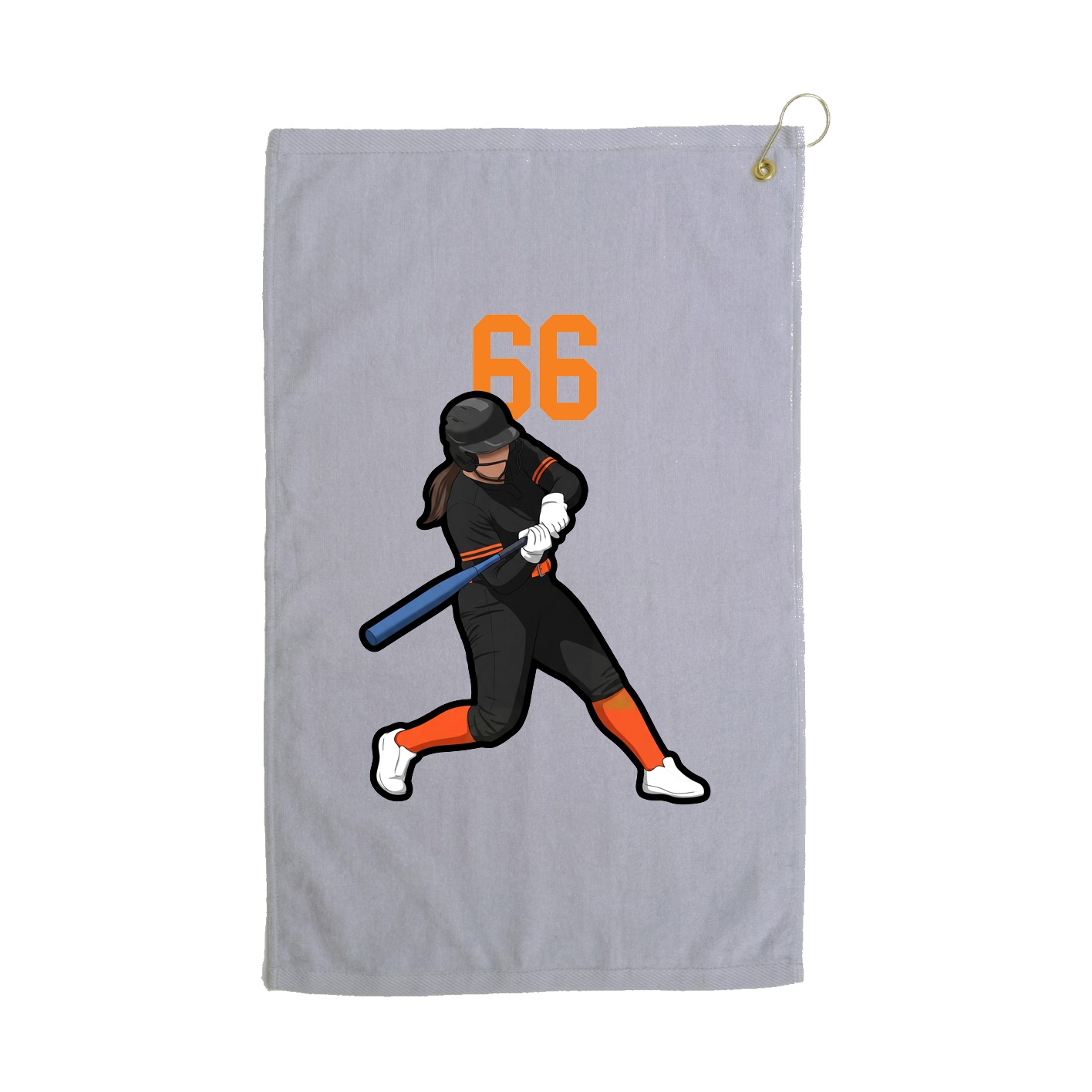Golf Towel — Number Top in Grey