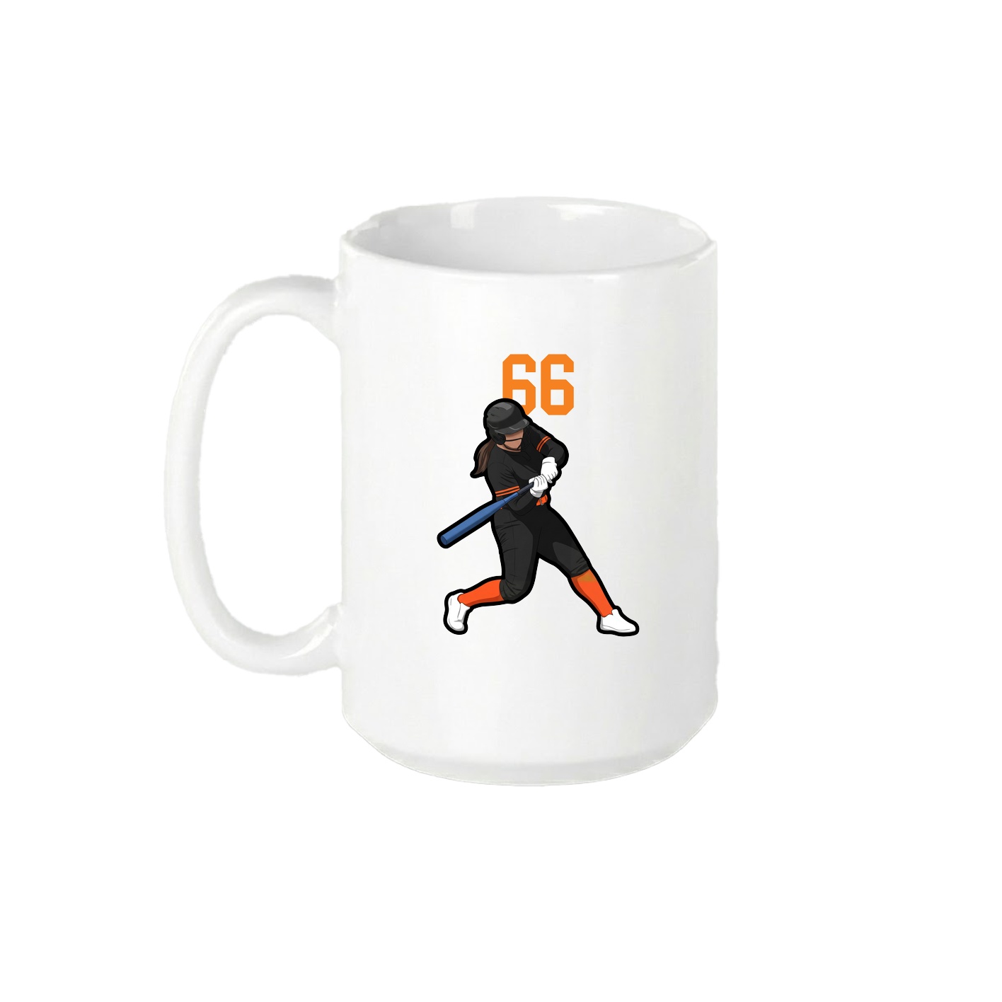 15oz Coffee Mug — Number Top in White