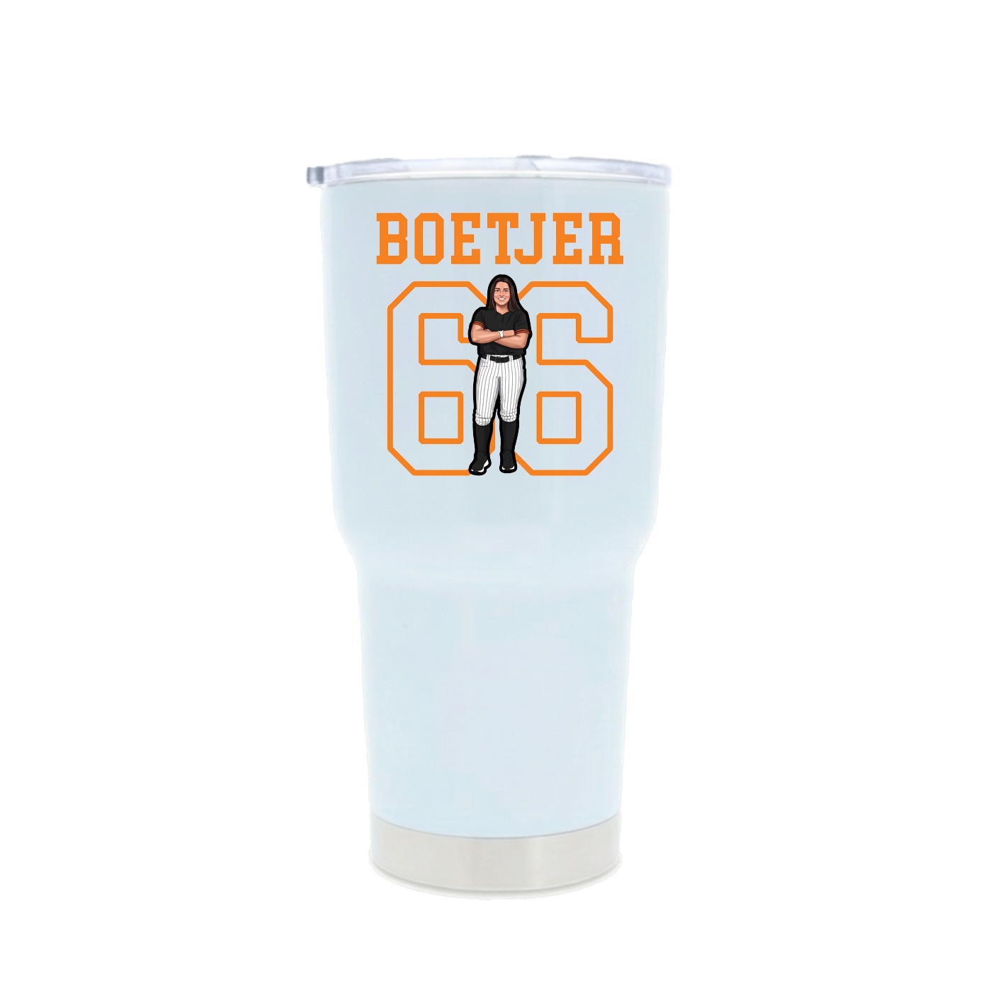 30oz Stainless Steel Tumbler — Shirsey in White