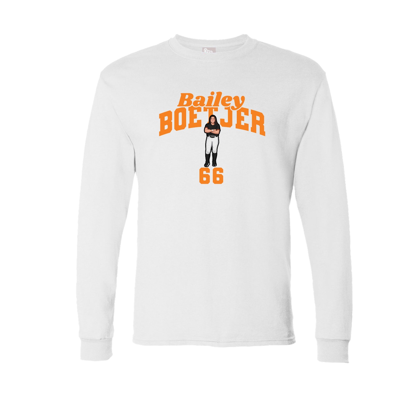 Long Sleeve Tee — Signature Arch in White