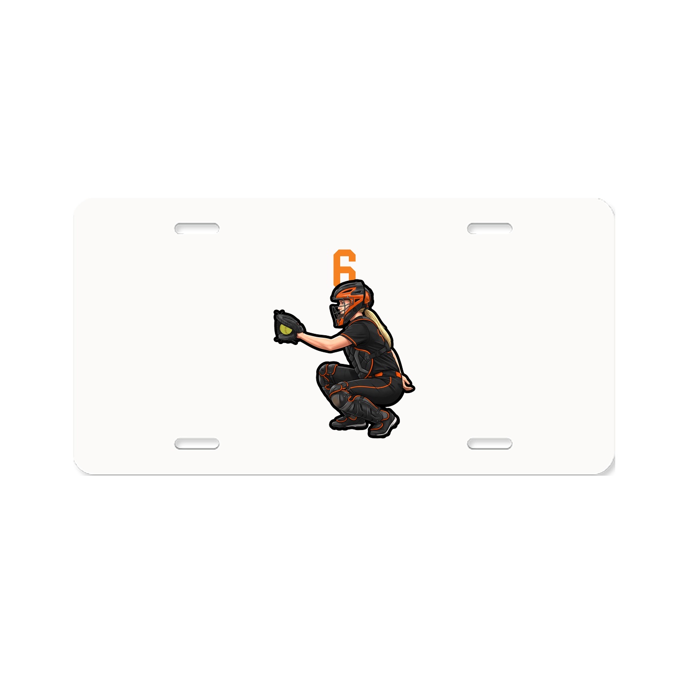 License Plate — Number Top in Classic