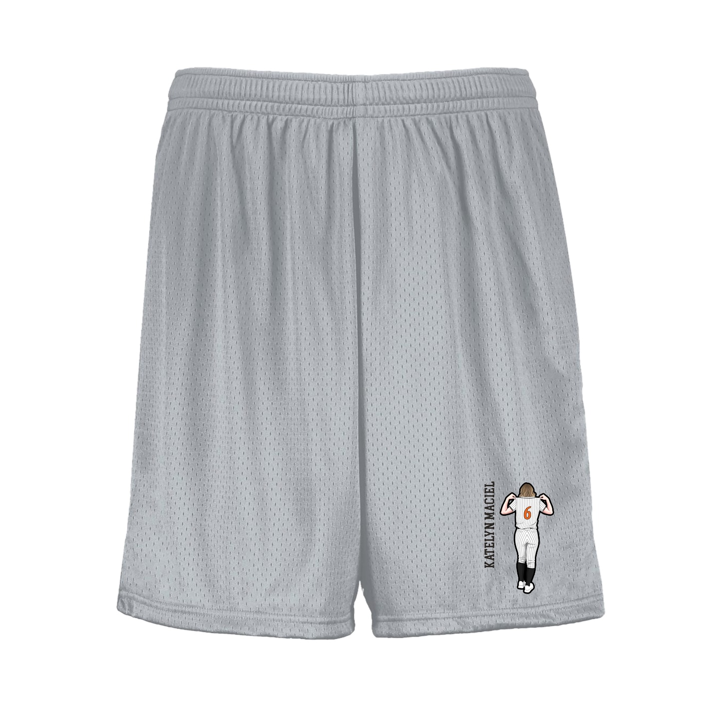 Shorts — Name Vertical in Silver