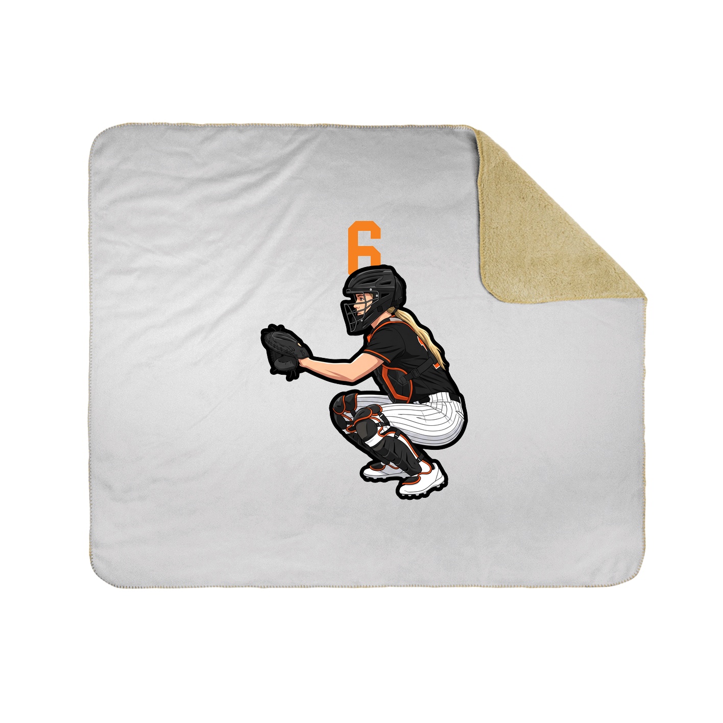 Throw Blanket — Number Top in White