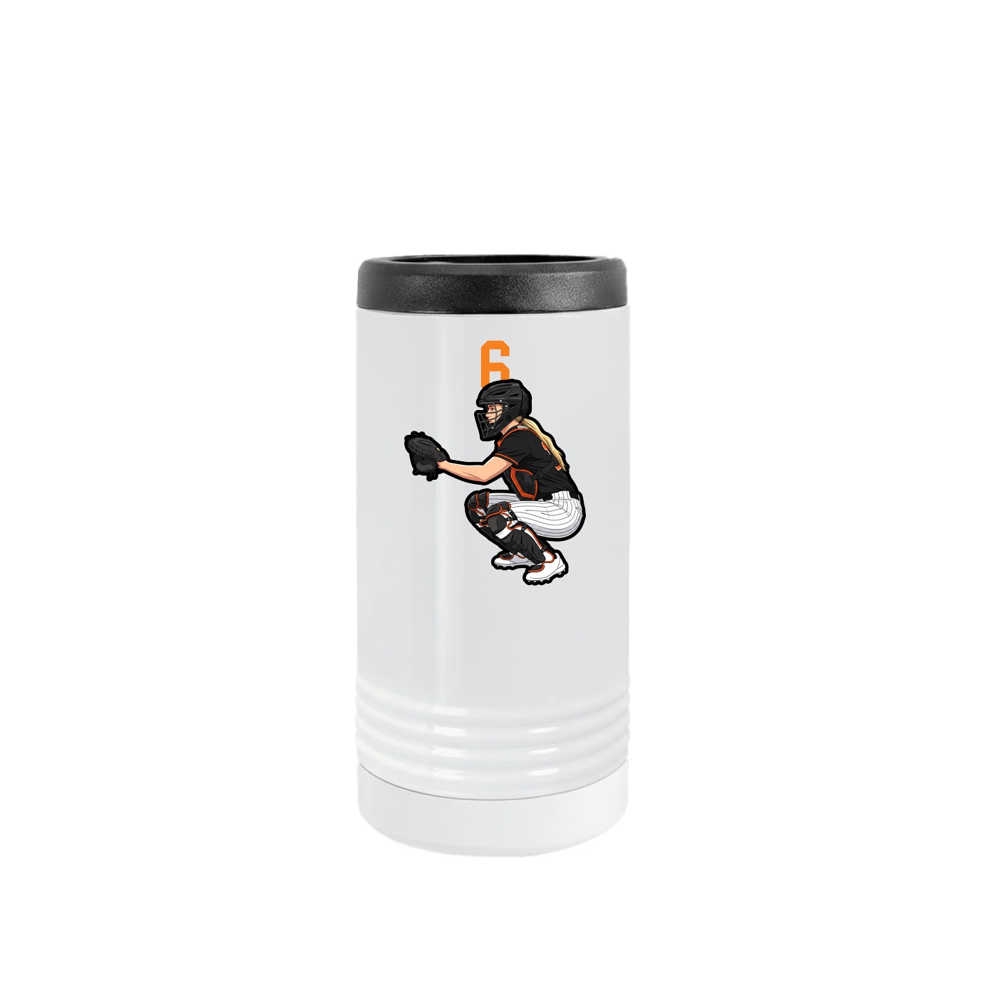 Slim Beverage Holder — Number Top in White