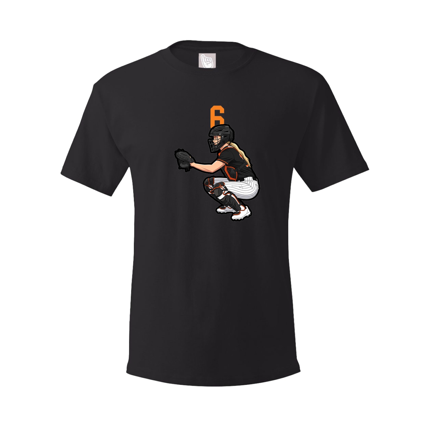 Youth Tee — Number Top in Black