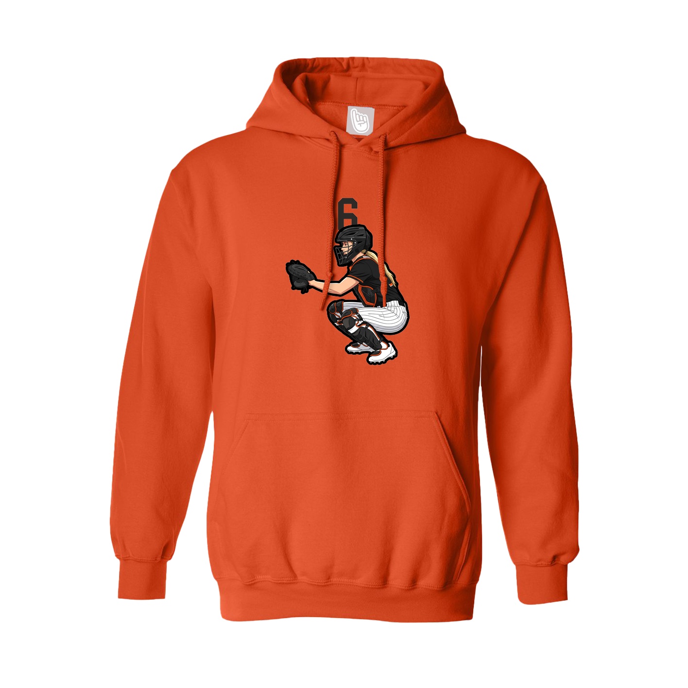 Hoodie — Number Top in Orange